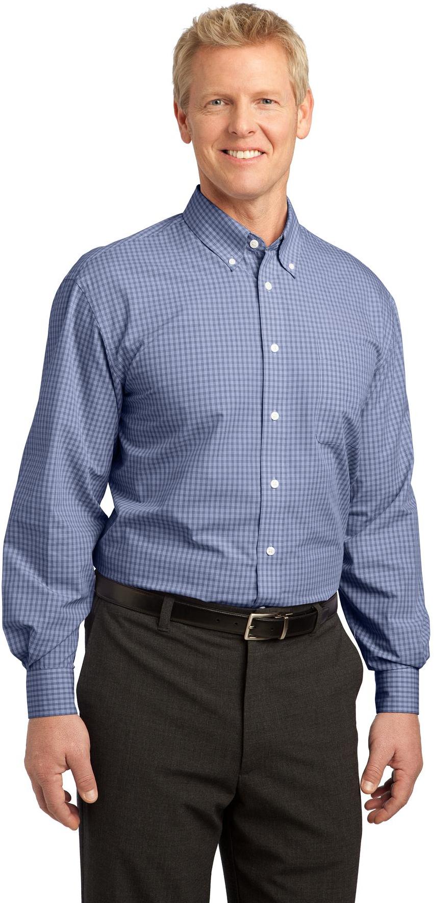 Camisa Port Authority ® patrón a cuadros fácil cuidado S639 para hombre tallas XS-4XL - Imagen 9 de 19