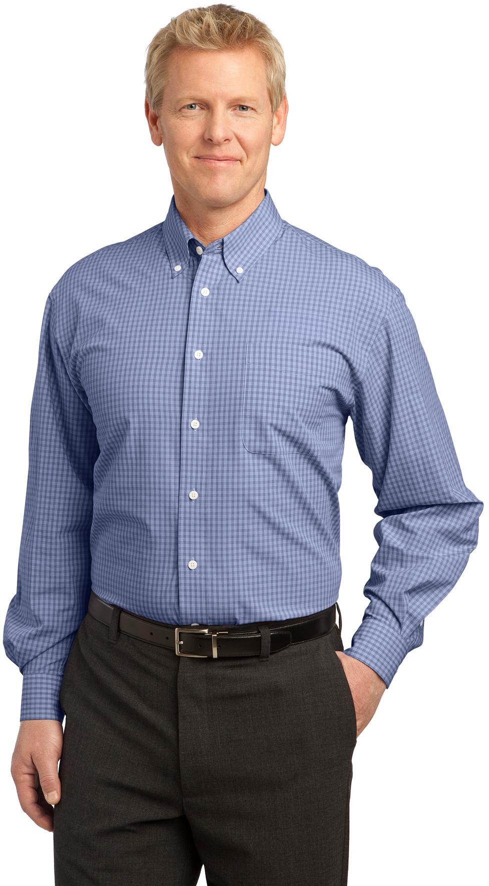 Camisa Port Authority ® patrón a cuadros fácil cuidado S639 para hombre tallas XS-4XL - Imagen 8 de 19