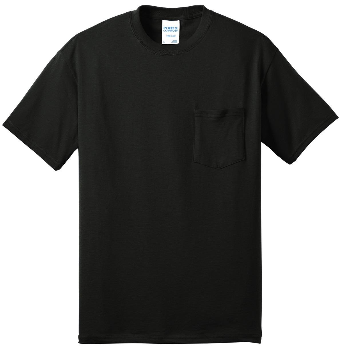 Port & Company ® Tall Core Blend Pocket Tee PC55PT Mens Sizes LT-4XLT