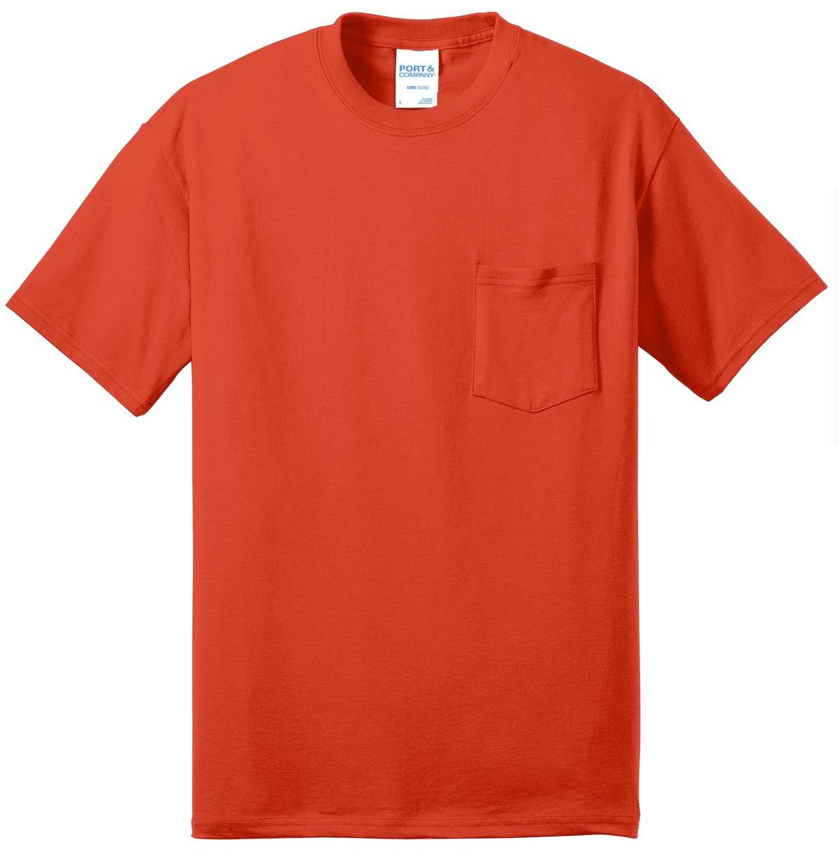 Port & Company ® Tall Core Blend Pocket Tee PC55PT Mens Sizes LT-4XLT