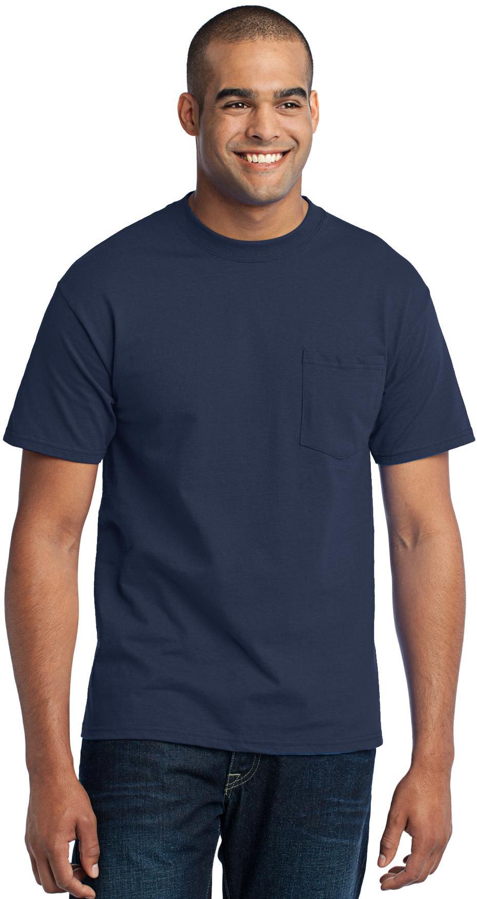 Port & Company ® Tall Core Blend Pocket Tee PC55PT Mens Sizes LT-4XLT