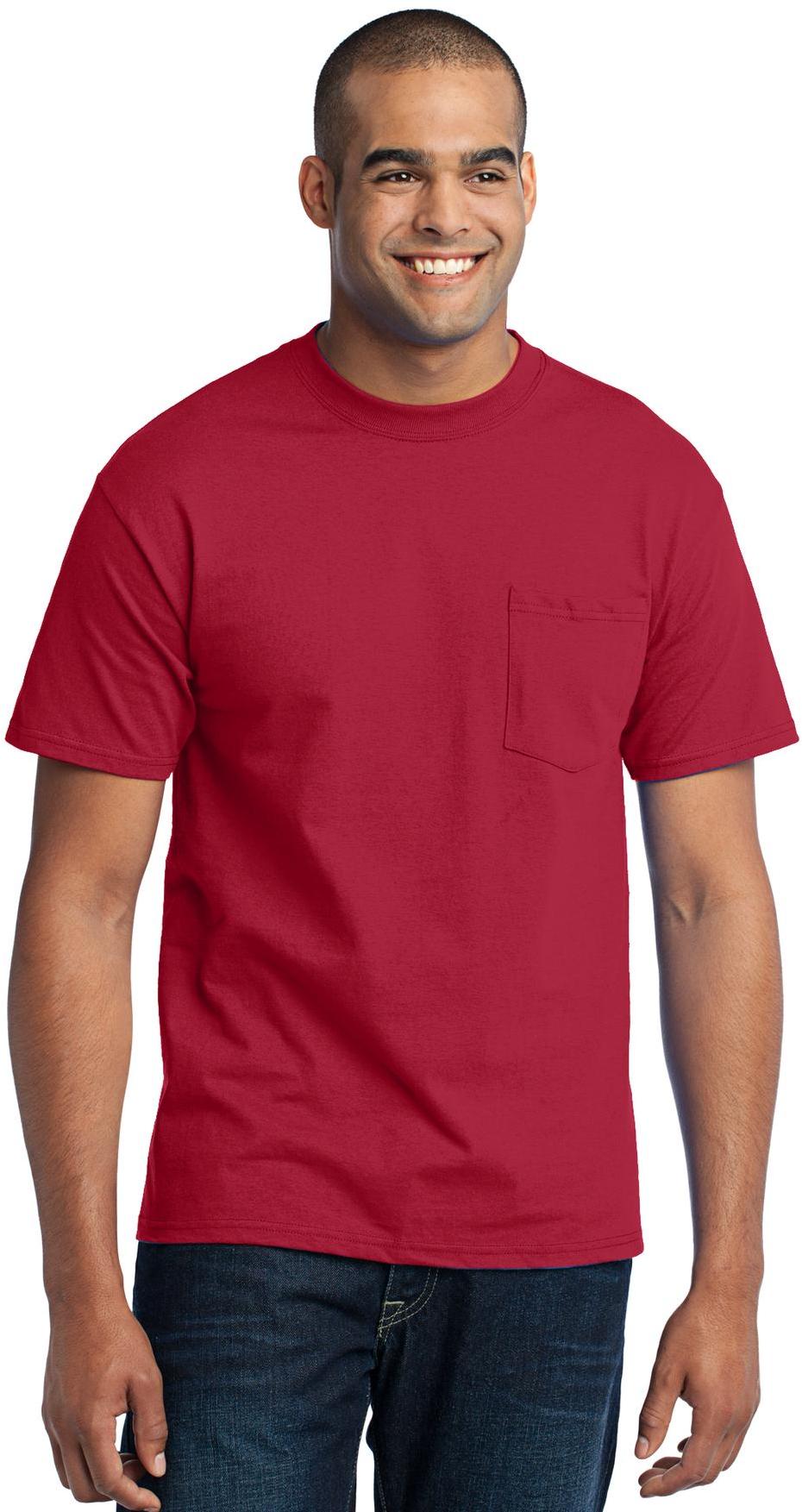 Port & Company ® Tall Core Blend Pocket Tee PC55PT Mens Sizes LT-4XLT