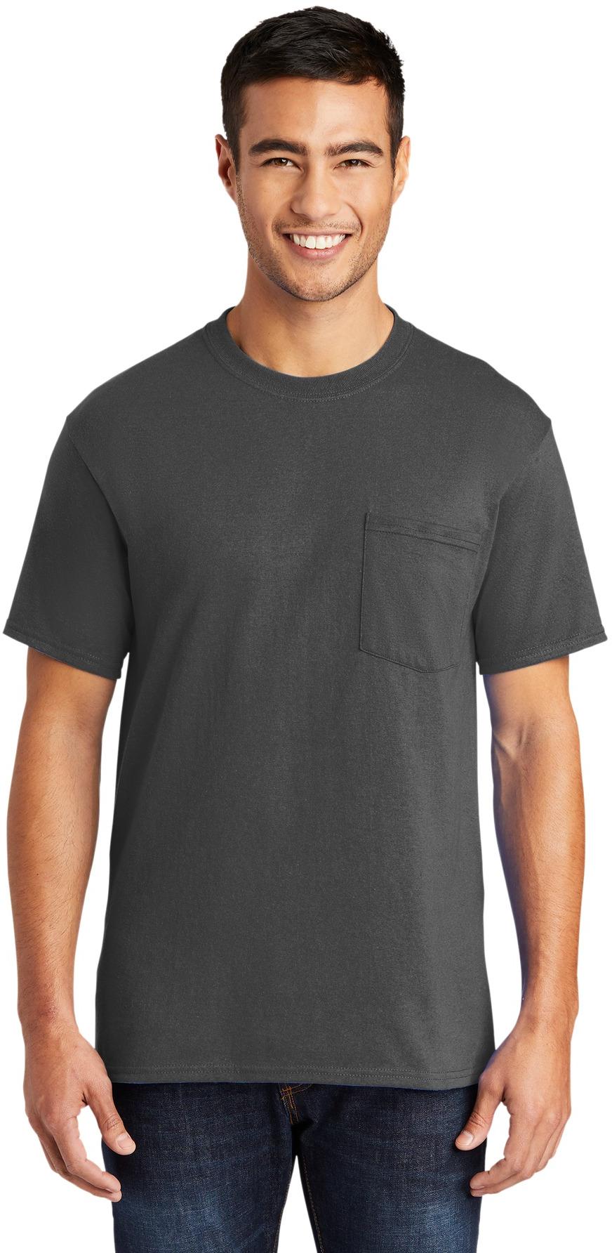 Port & Company ® Tall Core Blend Pocket Tee PC55PT Mens Sizes LT-4XLT