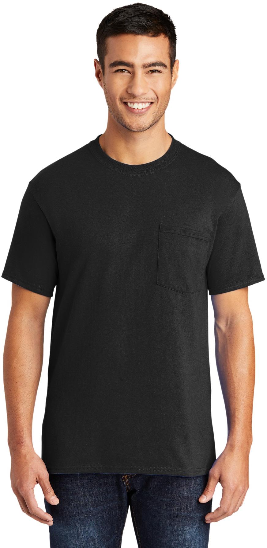 Port & Company ® Tall Core Blend Pocket Tee PC55PT Mens Sizes LT-4XLT