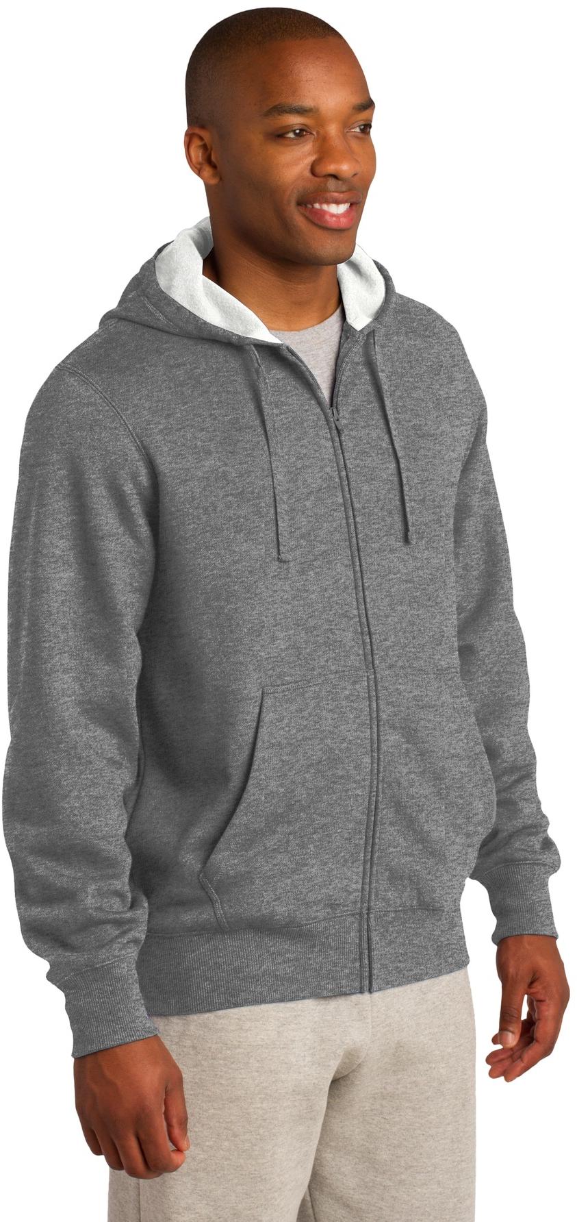 Sport-Tek ® Full-Zip Hooded Sweatshirt ST258 Mens Sizes XS-4XL