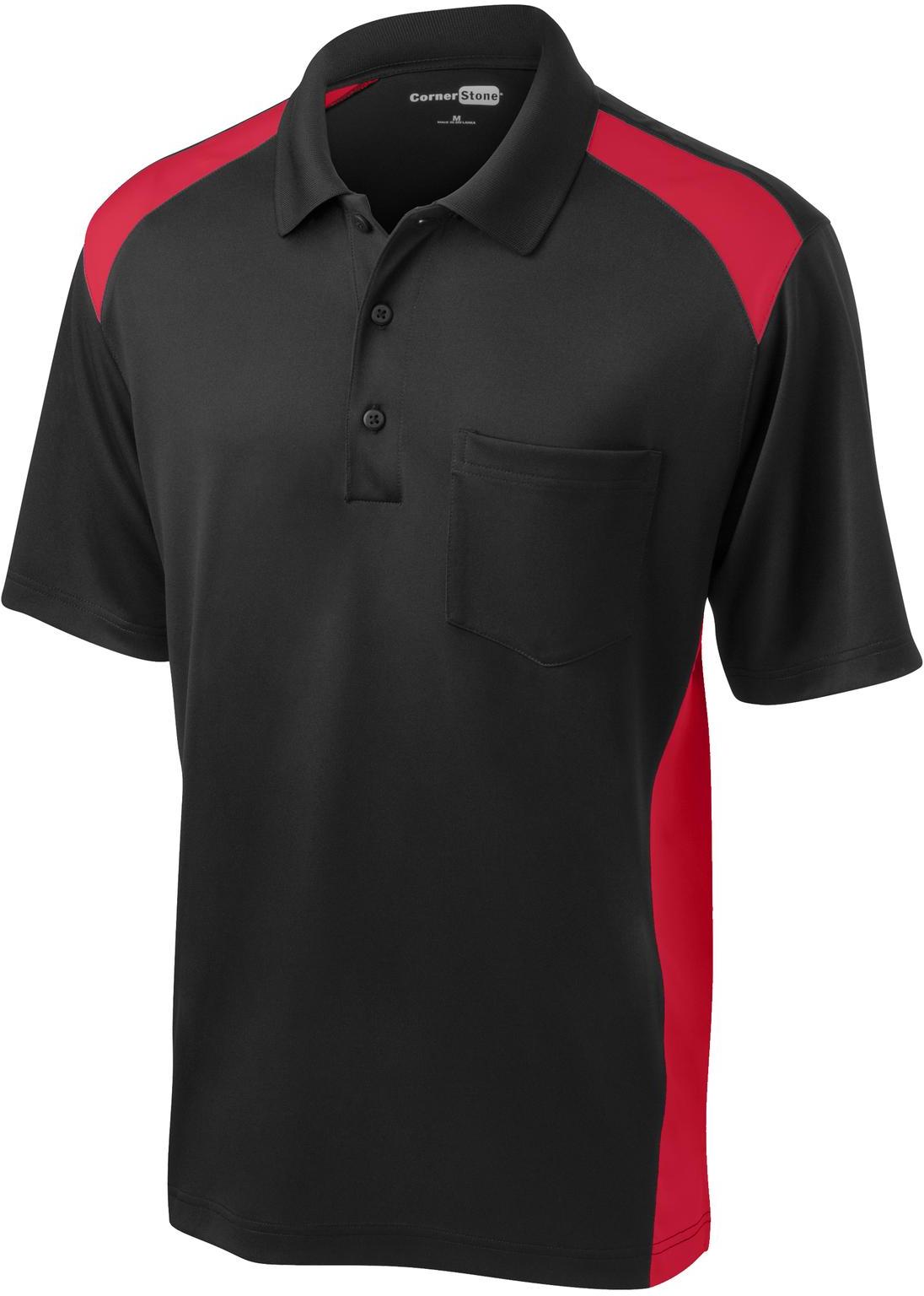 Polo de bolsillo CornerStone ® Select a prueba de enganches de dos vías bloques de color CS416 tallas XS-4X - Imagen 12 de 37