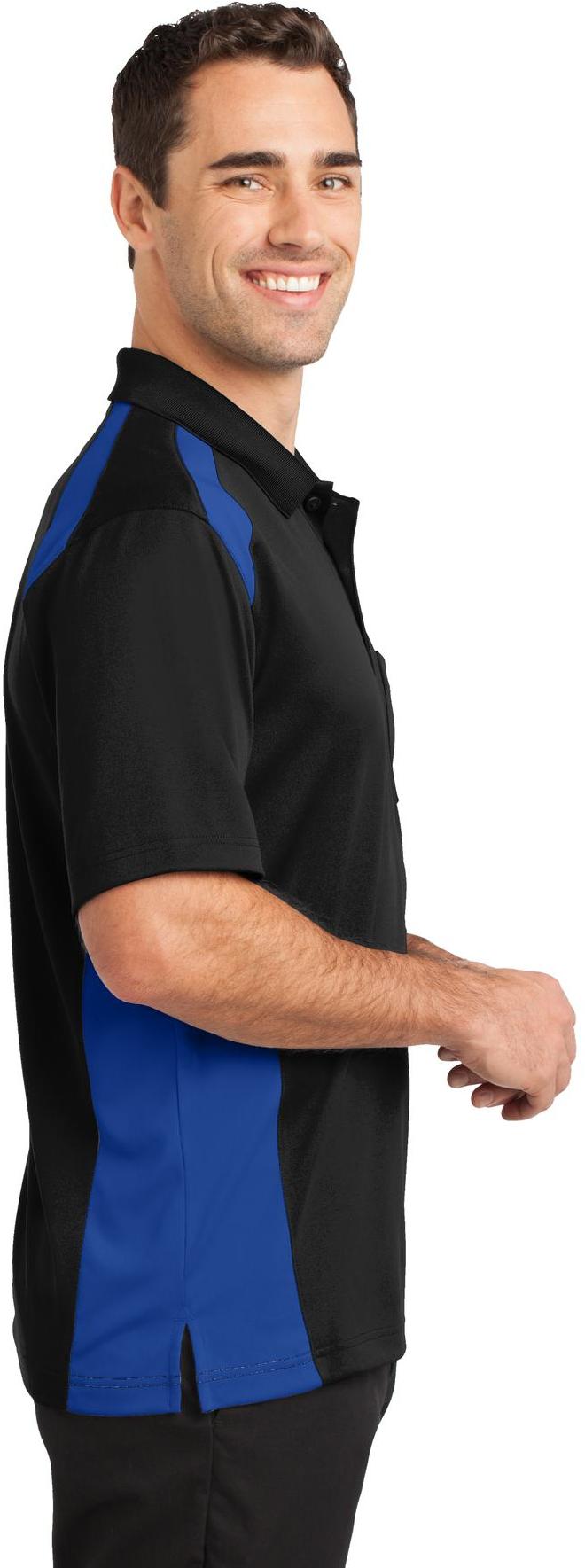 Polo de bolsillo CornerStone ® Select a prueba de enganches de dos vías bloques de color CS416 tallas XS-4X - Imagen 16 de 37