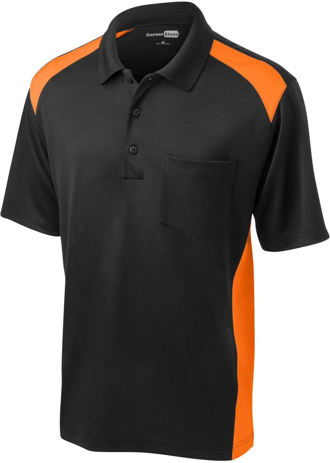 Polo de bolsillo CornerStone ® Select a prueba de enganches de dos vías bloques de color CS416 tallas XS-4X - Imagen 30 de 37