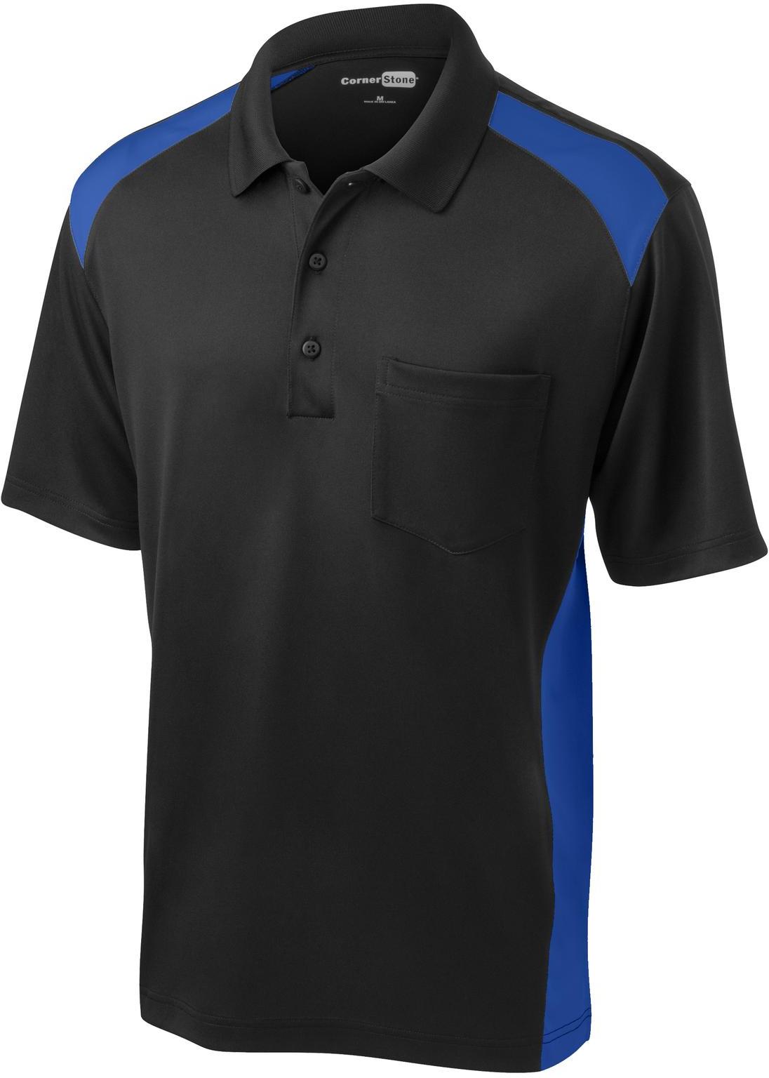 Polo de bolsillo CornerStone ® Select a prueba de enganches de dos vías bloques de color CS416 tallas XS-4X - Imagen 18 de 37
