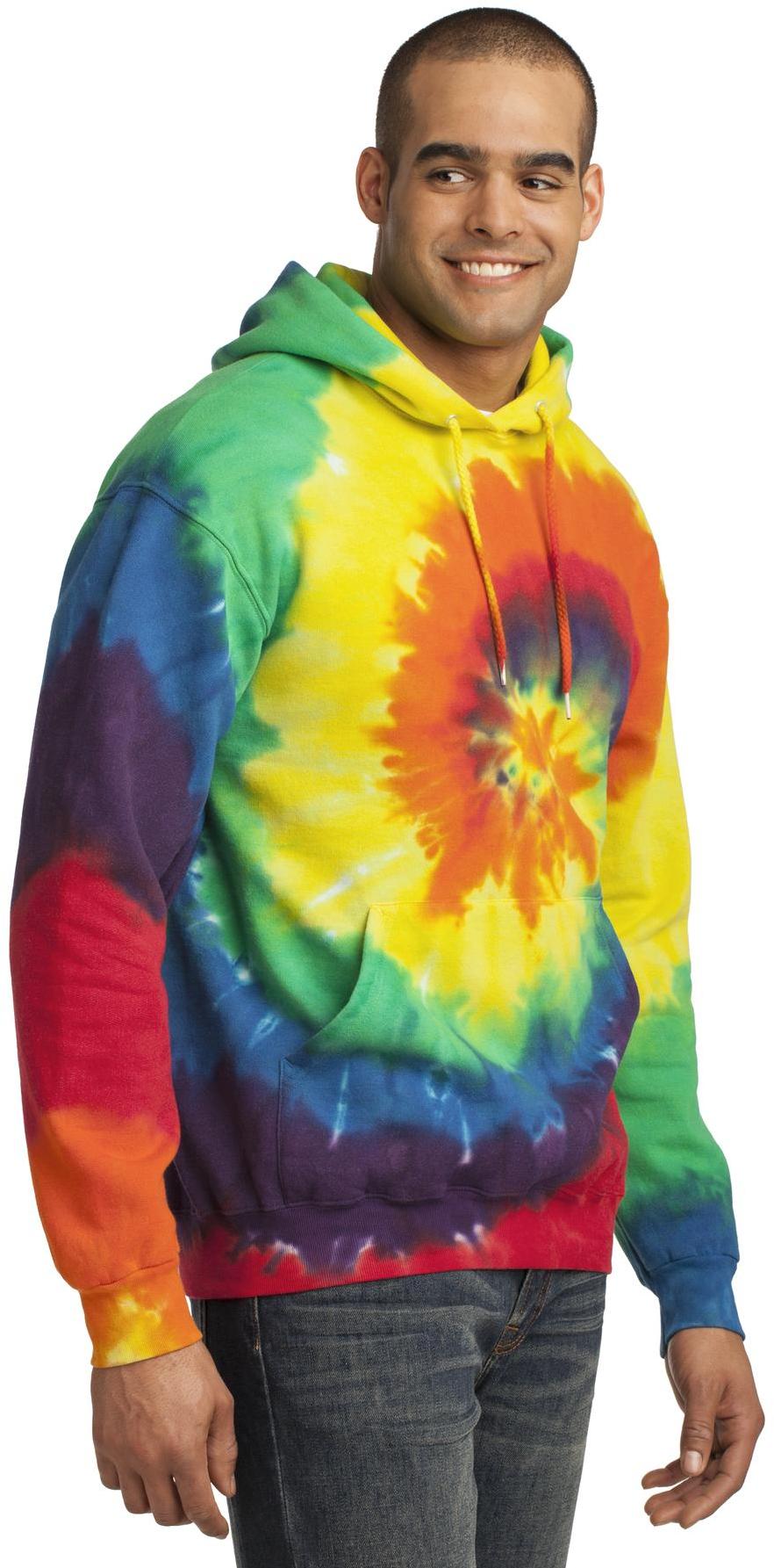 Port & Company ® Tie-Dye Pullover Hooded Sweatshirt PC146 Mens Sizes S-4XL - Picture 39 of 55