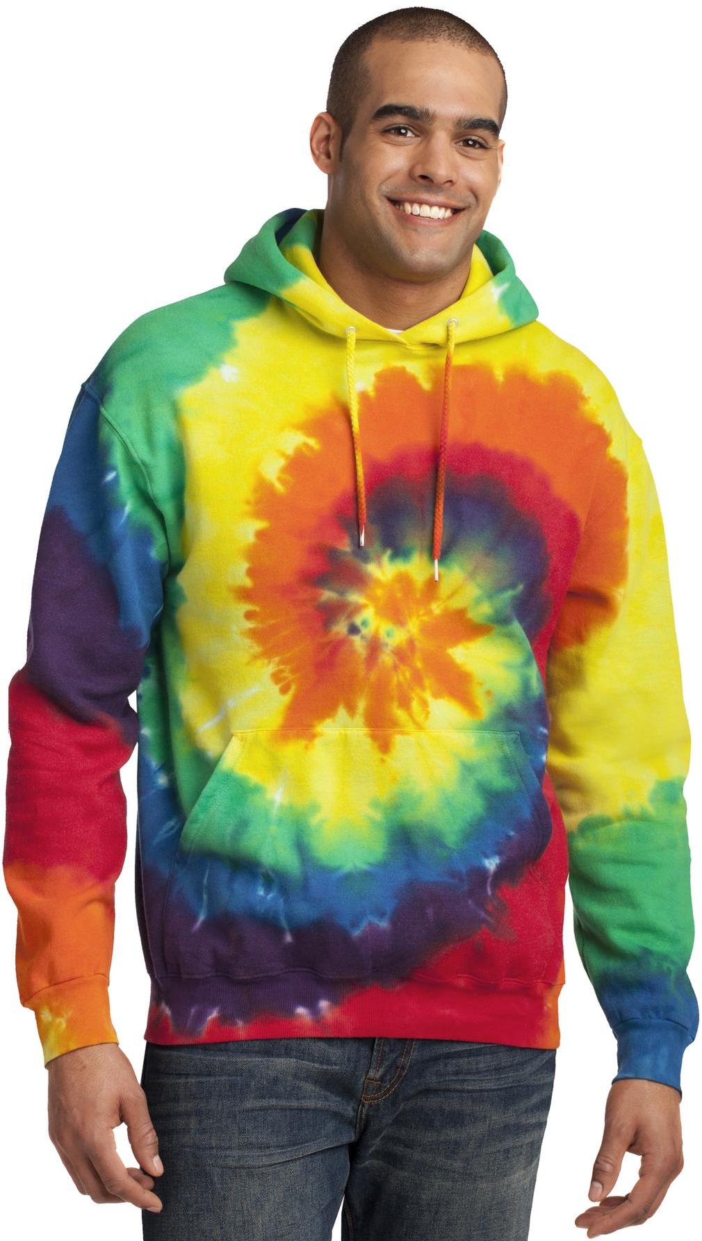 Port & Company ® Tie-Dye Pullover Hooded Sweatshirt PC146 Mens Sizes S-4XL - Picture 38 of 55