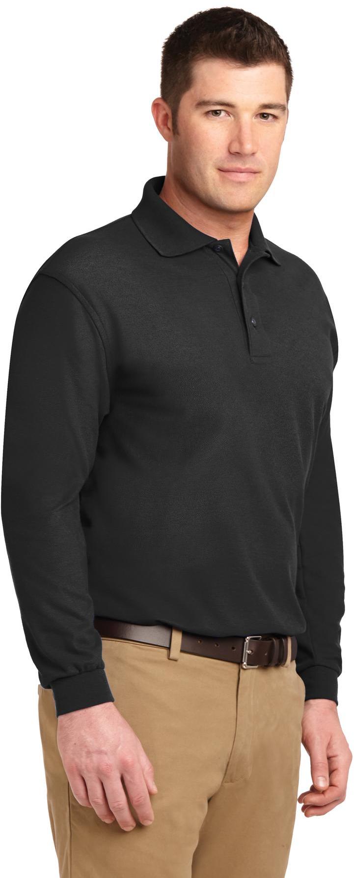 Port Authority ® Tall Silk Touch™ Long Sleeve Polo TLK500LS Mens Sizes LT-4XLT - Picture 3 of 25