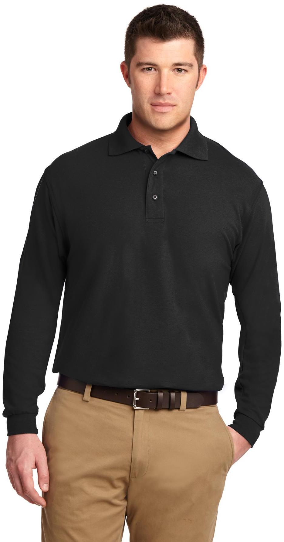 Port Authority ® Tall Silk Touch™ Long Sleeve Polo TLK500LS Mens Sizes LT-4XLT - Picture 2 of 25
