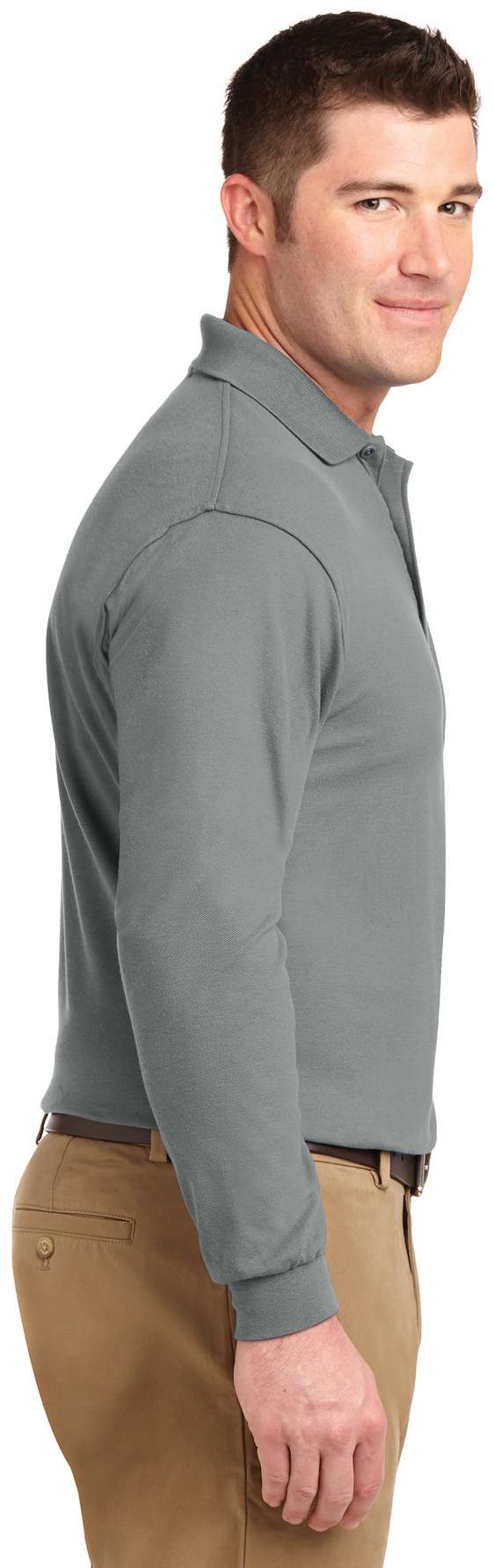 Port Authority ® Tall Silk Touch™ Long Sleeve Polo TLK500LS Mens Sizes LT-4XLT - Picture 10 of 25