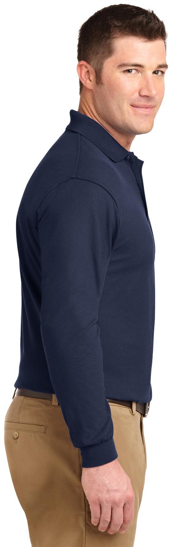 Port Authority ® Tall Silk Touch™ Long Sleeve Polo TLK500LS Mens Sizes LT-4XLT - Picture 16 of 25