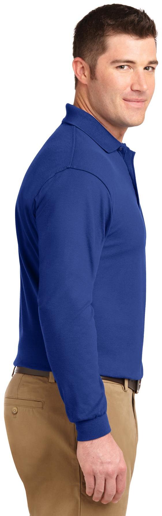 Port Authority ® Tall Silk Touch™ Long Sleeve Polo TLK500LS Mens Sizes LT-4XLT - Picture 22 of 25