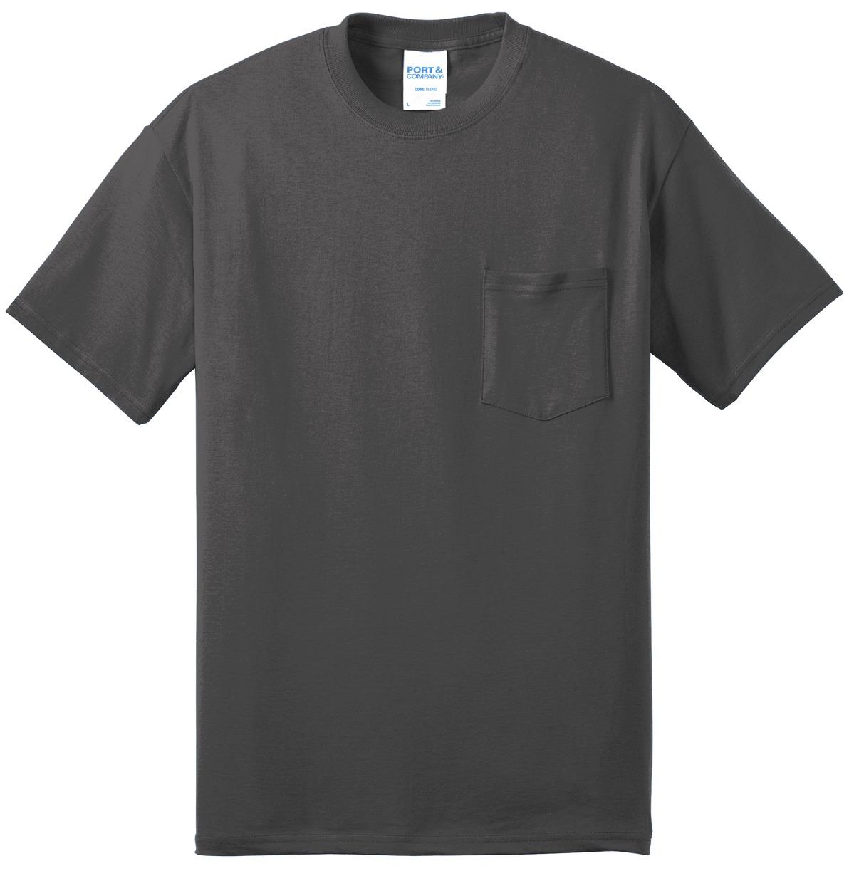 Port & Company ® Tall Core Blend Pocket Tee PC55PT Mens Sizes LT-4XLT