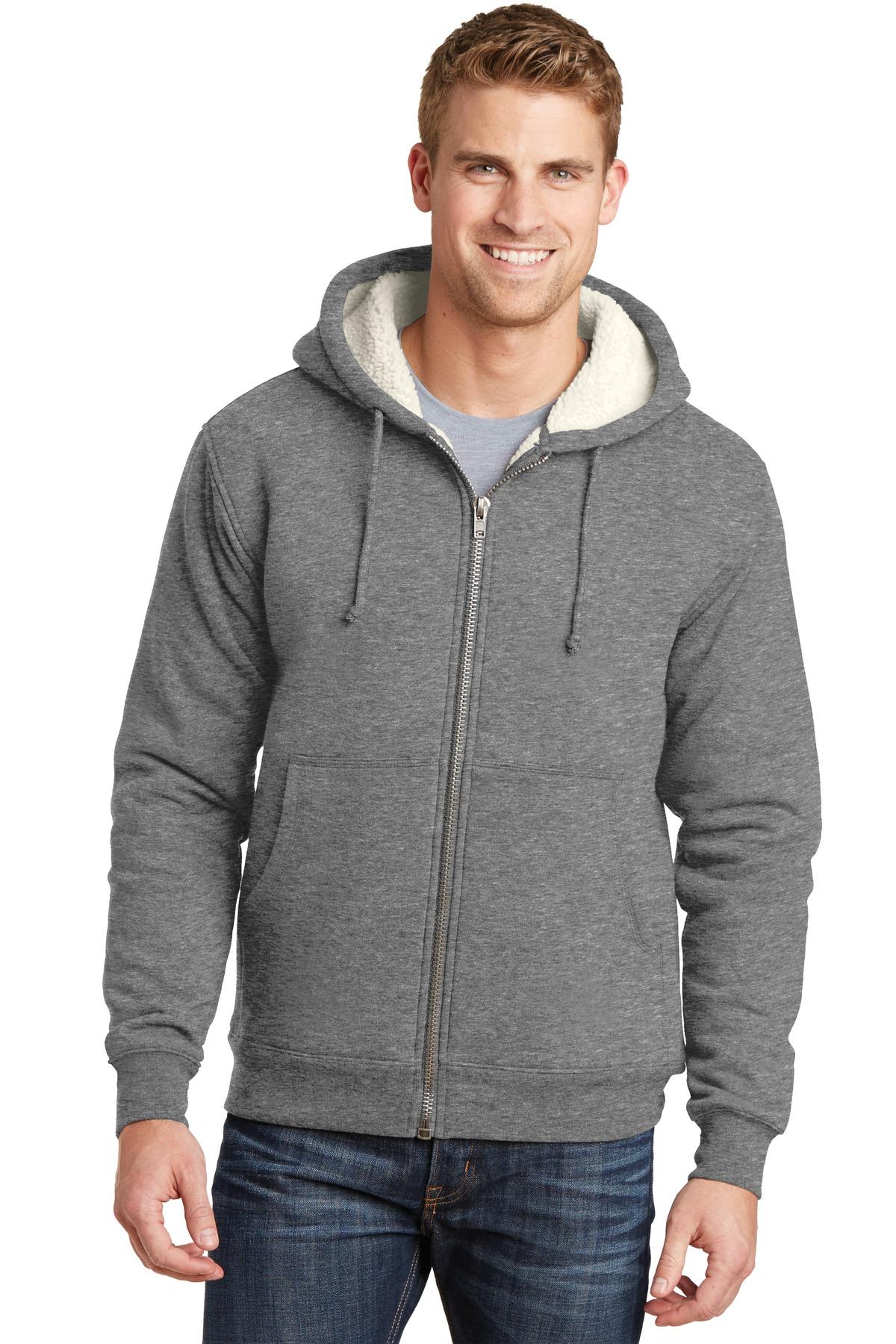CornerStone ® Heavyweight Sherpa-Lined Hooded Fleece Jacket CS625 Sizes XS-6XL - Picture 8 of 19