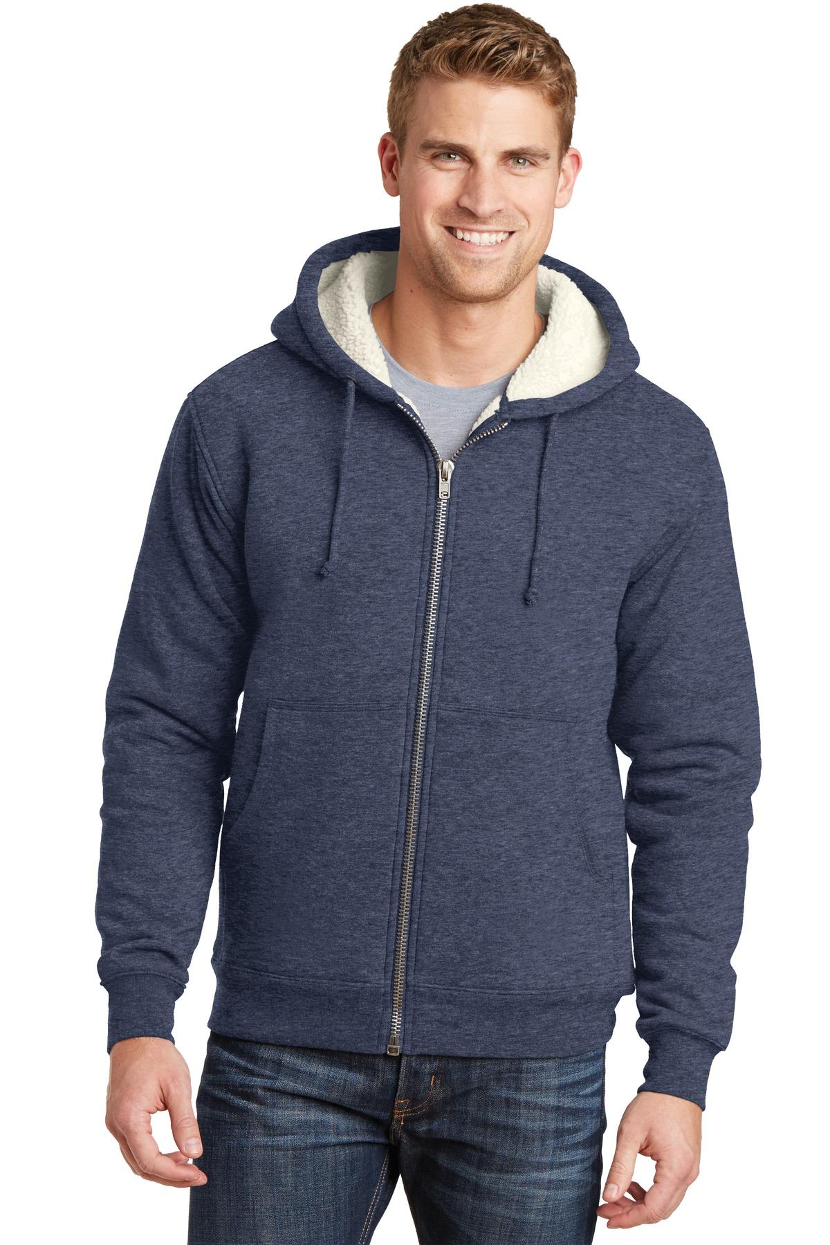 CornerStone ® Heavyweight Sherpa-Lined Hooded Fleece Jacket CS625 Sizes XS-6XL - Picture 14 of 19