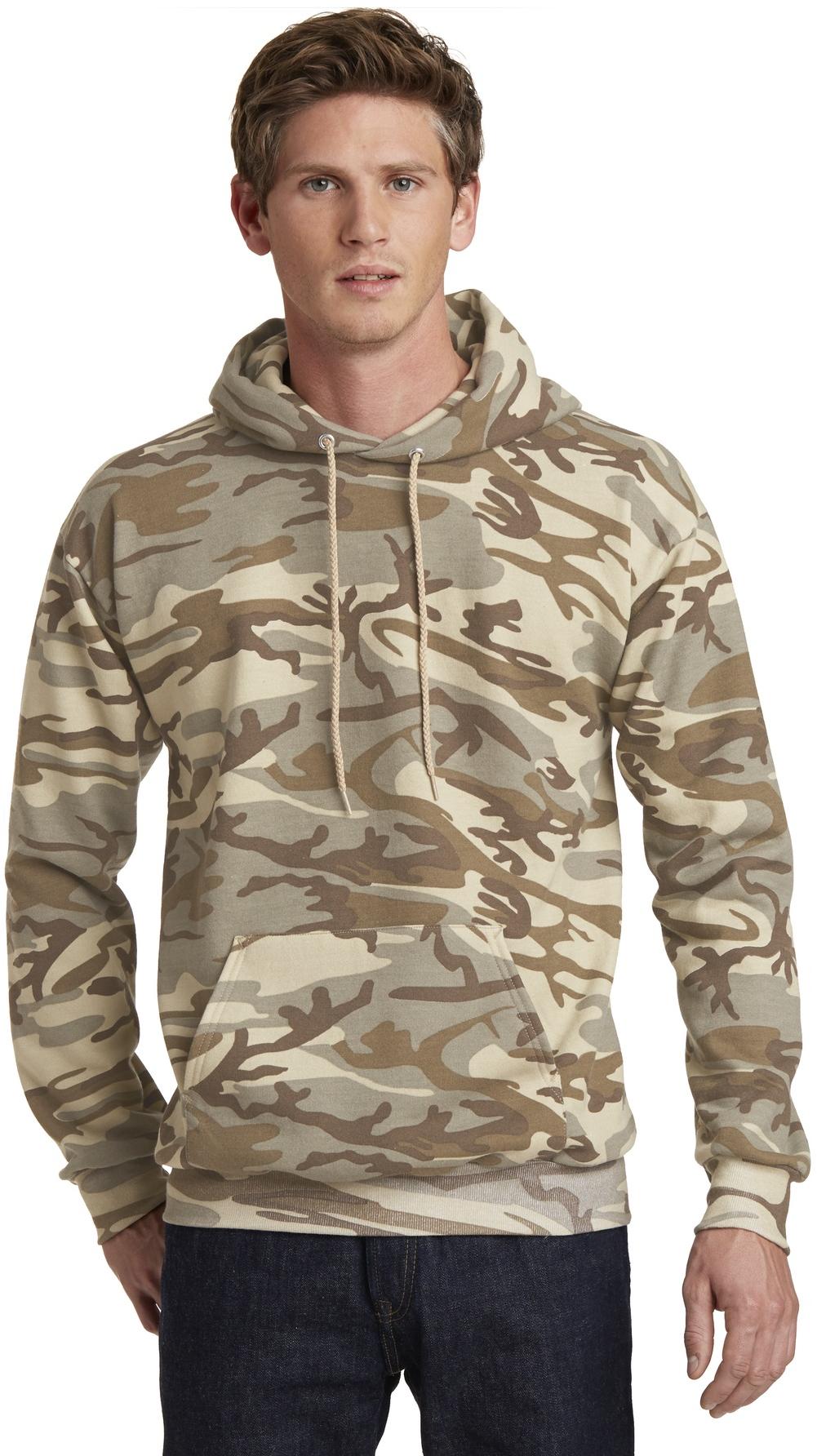 Port & Company ® Core Fleece Camo Pullover Hooded Sweatshirt PC78HC Sizes S-4XL