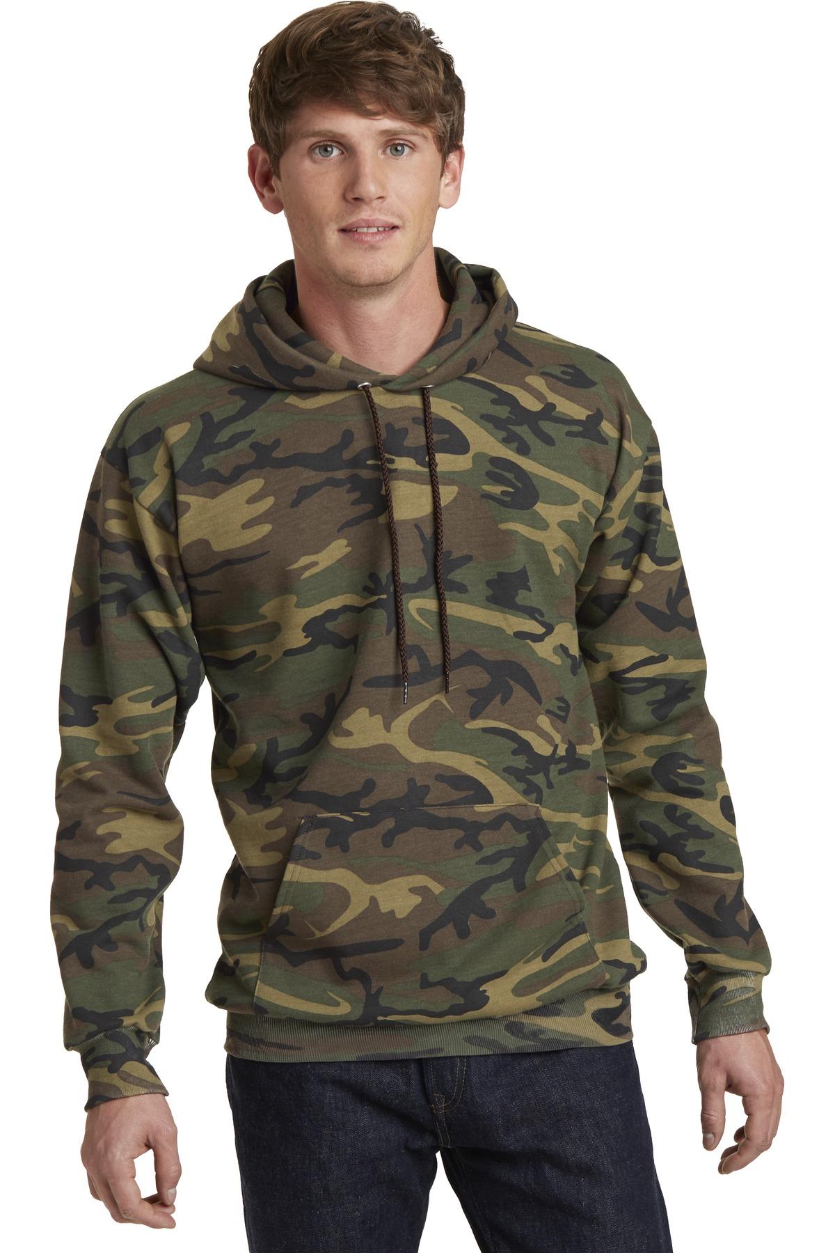 Port & Company ® Core Fleece Camo Pullover Hooded Sweatshirt PC78HC Sizes S-4XL