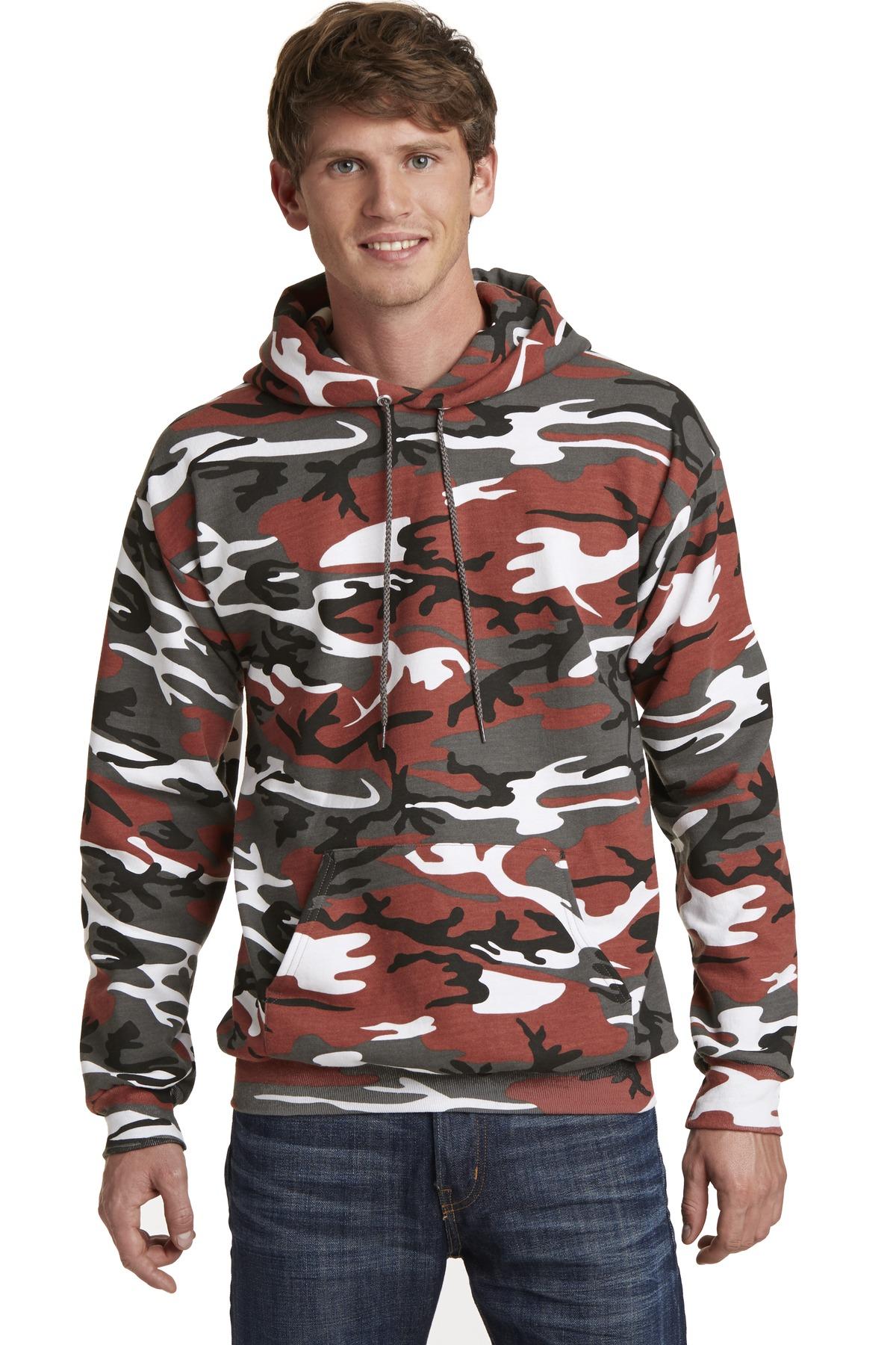 Port & Company ® Core Fleece Camo Pullover Hooded Sweatshirt PC78HC Sizes S-4XL