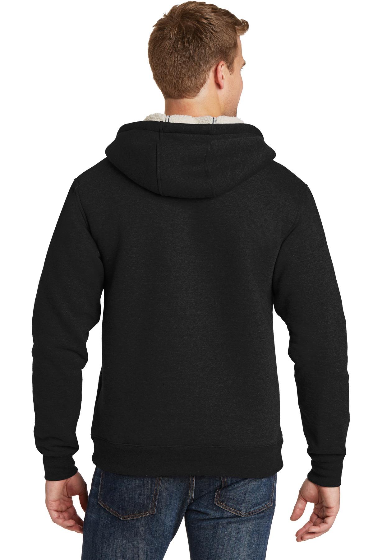 CornerStone ® Heavyweight Sherpa-Lined Hooded Fleece Jacket CS625 Sizes XS-6XL - Picture 5 of 19