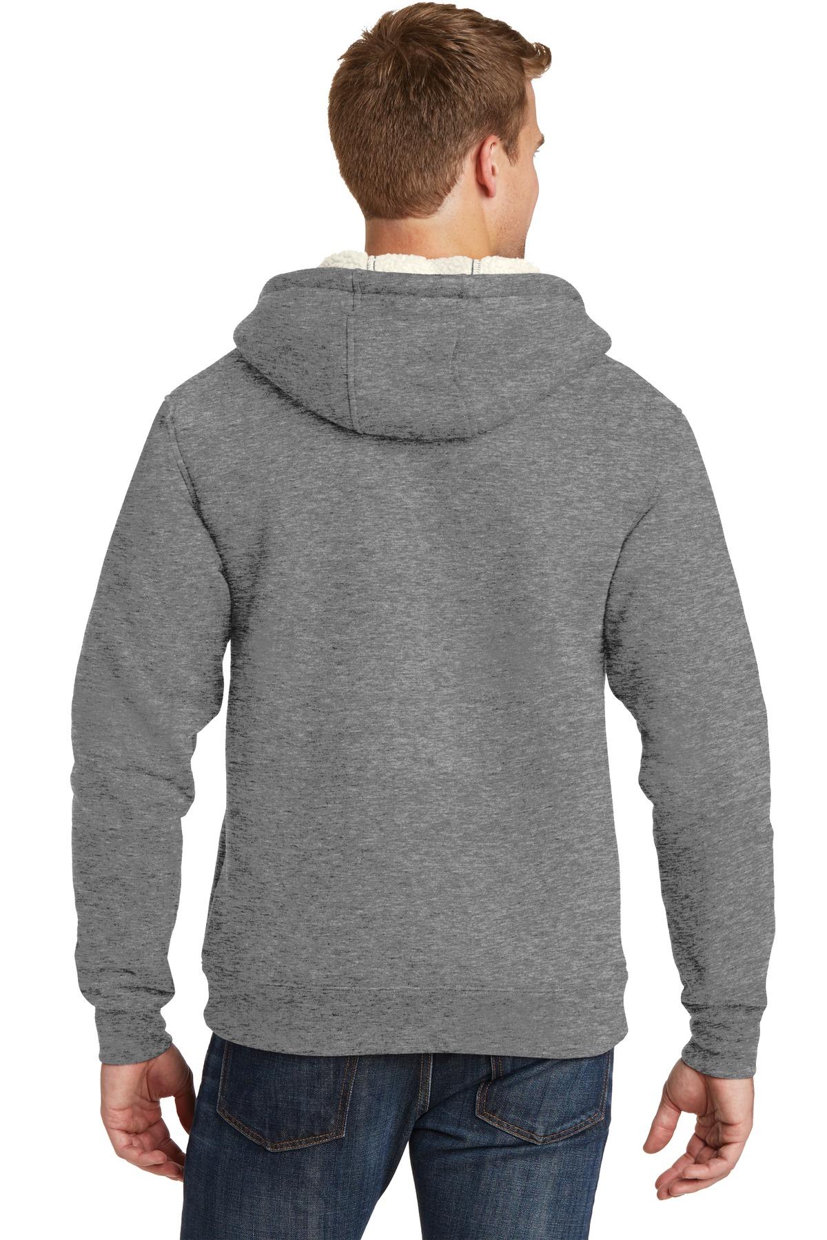 CornerStone ® Heavyweight Sherpa-Lined Hooded Fleece Jacket CS625 Sizes XS-6XL - Picture 11 of 19