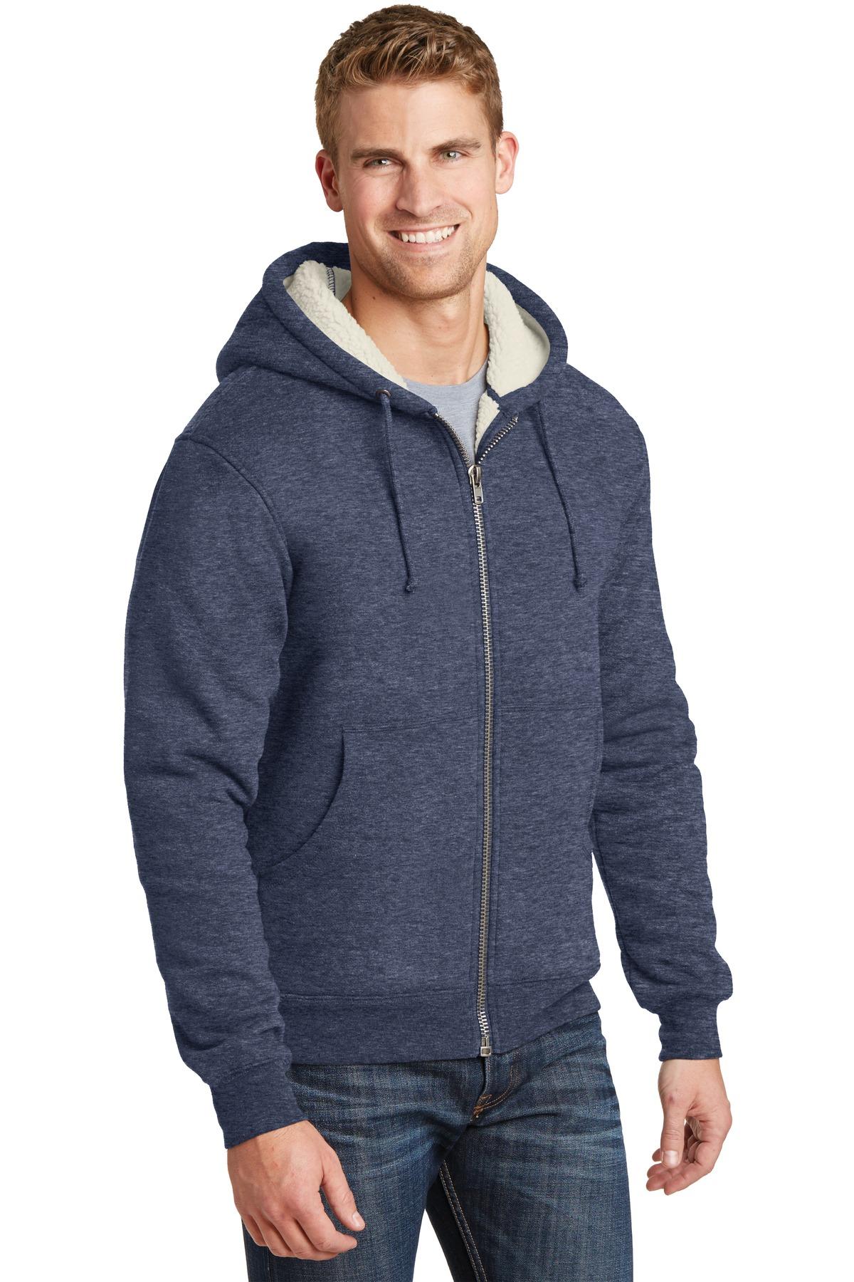CornerStone ® Heavyweight Sherpa-Lined Hooded Fleece Jacket CS625 Sizes XS-6XL - Picture 15 of 19