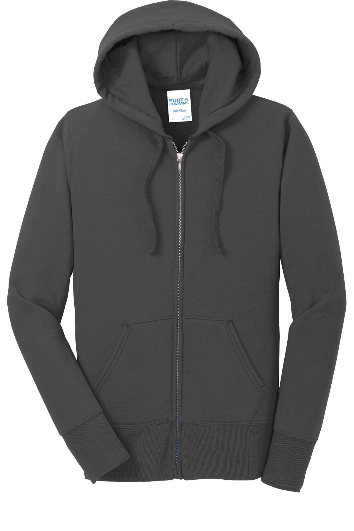 Port & Company ® Ladies Core Fleece Full-Zip Hooded Sweatshirt LPC78ZH XS-4XL - Picture 10 of 51