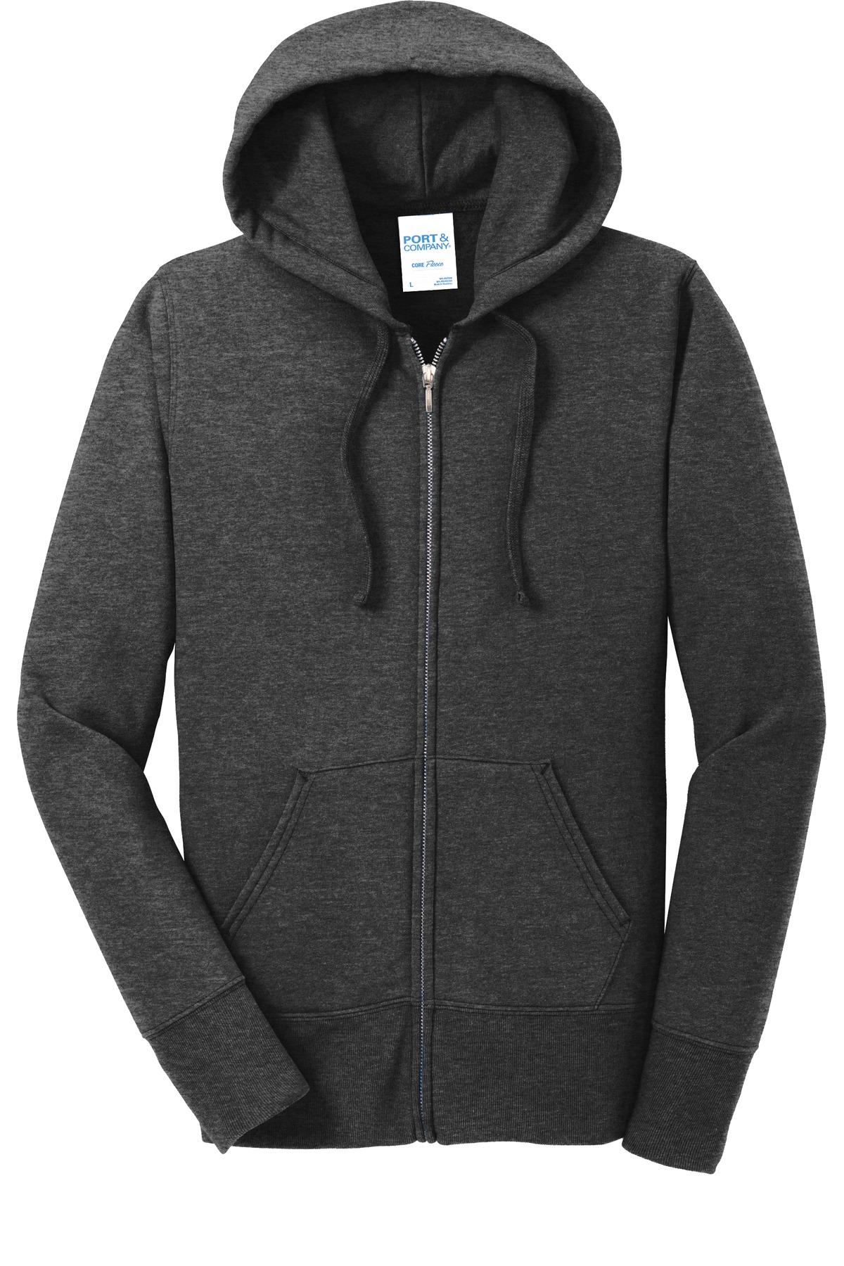 Port & Company ® Ladies Core Fleece Full-Zip Hooded Sweatshirt LPC78ZH XS-4XL - Picture 15 of 51