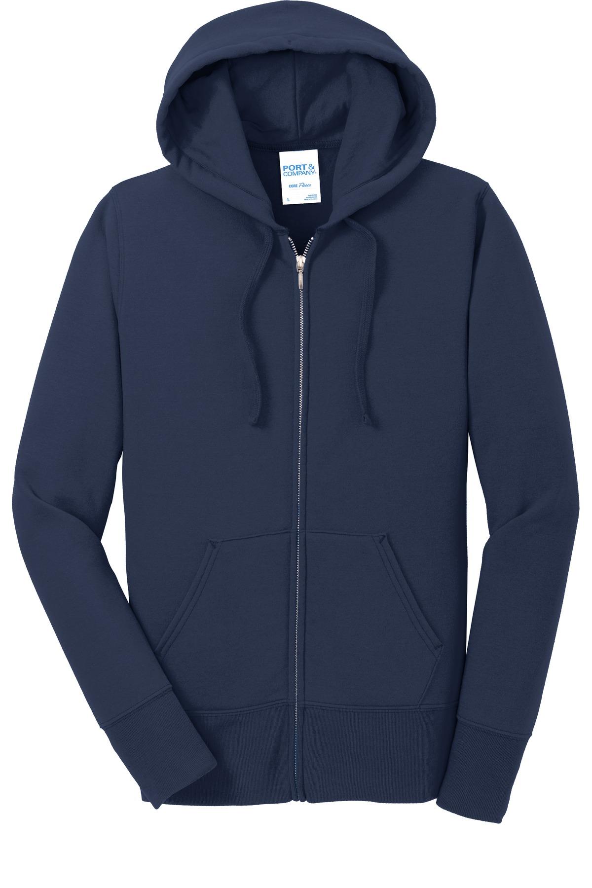 Port & Company ® Ladies Core Fleece Full-Zip Hooded Sweatshirt LPC78ZH XS-4XL - Picture 25 of 51