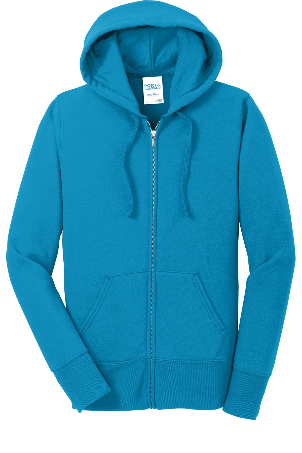 Port & Company ® Ladies Core Fleece Full-Zip Hooded Sweatshirt LPC78ZH XS-4XL - Picture 30 of 51