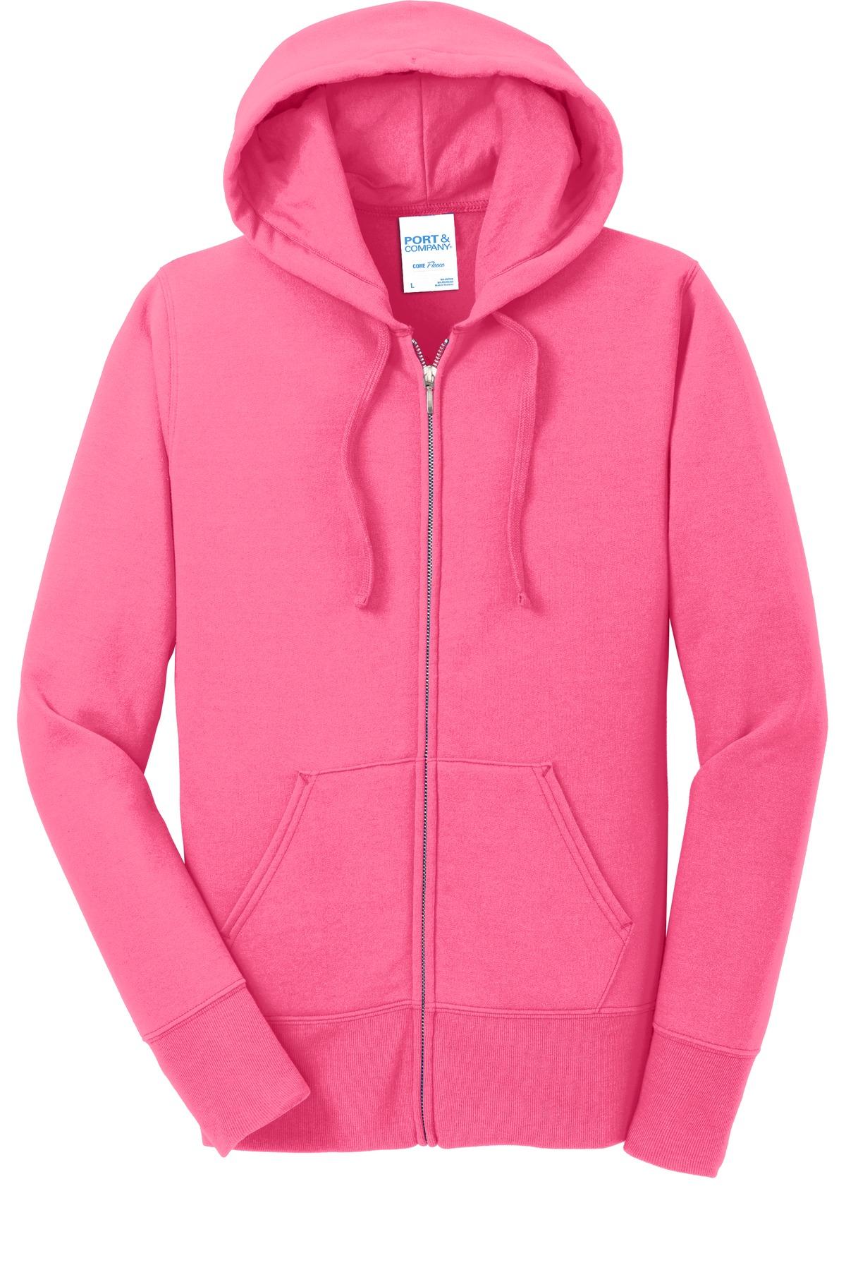 Port & Company ® Ladies Core Fleece Full-Zip Hooded Sweatshirt LPC78ZH XS-4XL - Picture 35 of 51