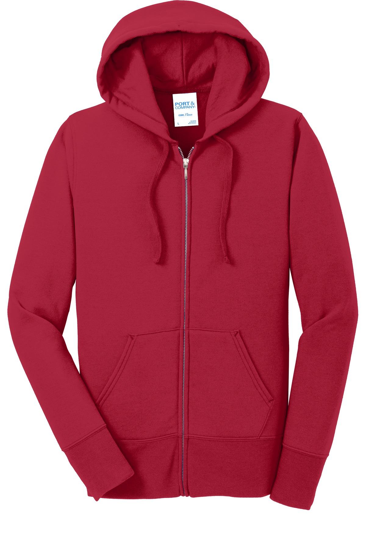Port & Company ® Ladies Core Fleece Full-Zip Hooded Sweatshirt LPC78ZH XS-4XL - Picture 40 of 51