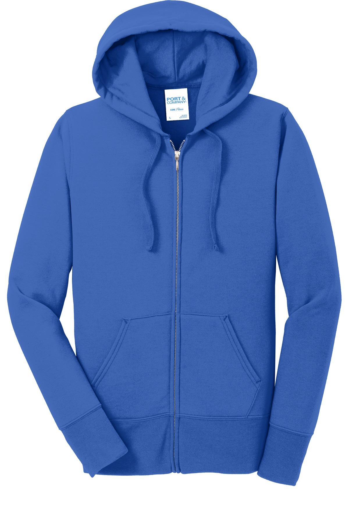 Port & Company ® Ladies Core Fleece Full-Zip Hooded Sweatshirt LPC78ZH XS-4XL - Picture 45 of 51