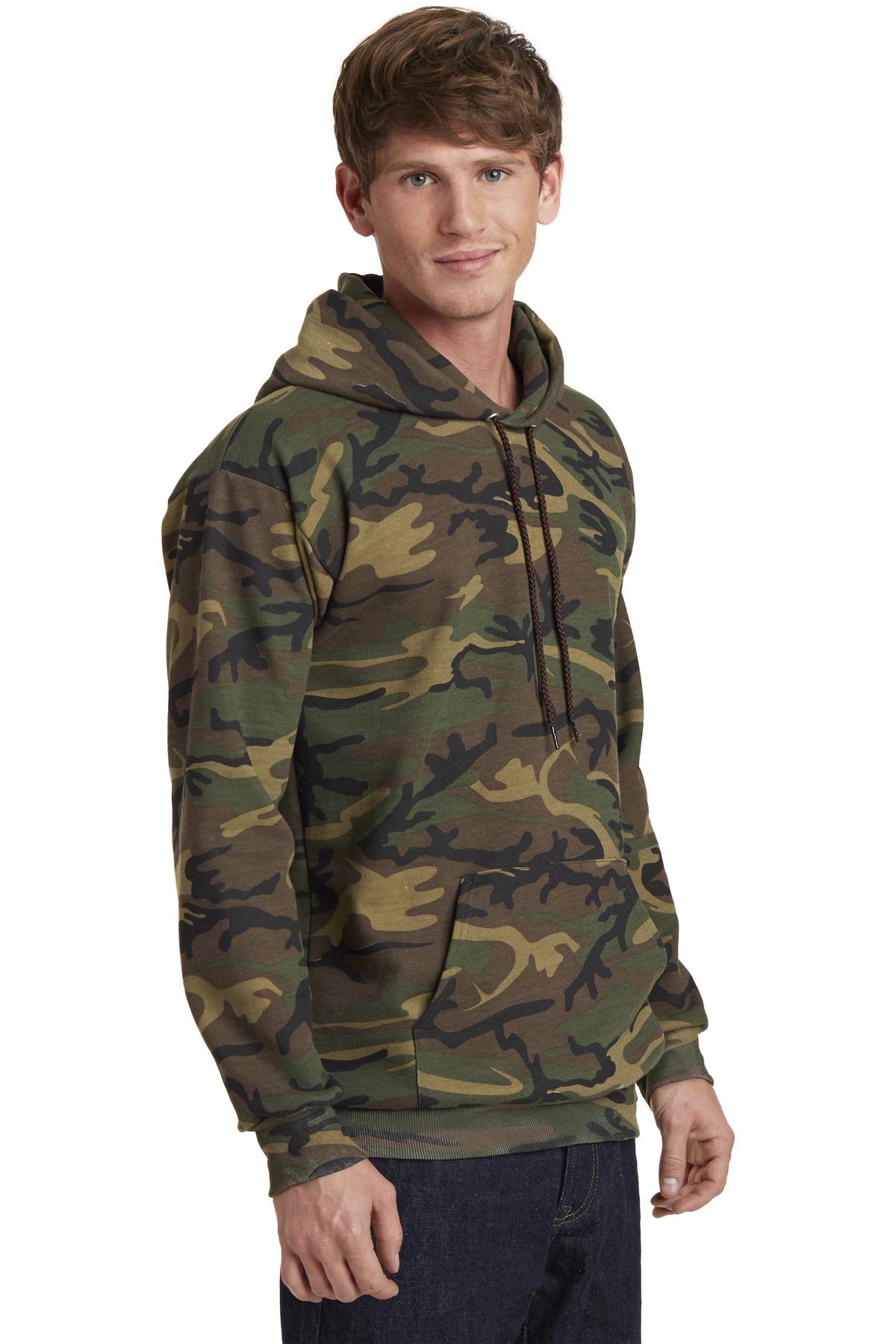 Port & Company ® Core Fleece Camo Pullover Hooded Sweatshirt PC78HC Sizes S-4XL