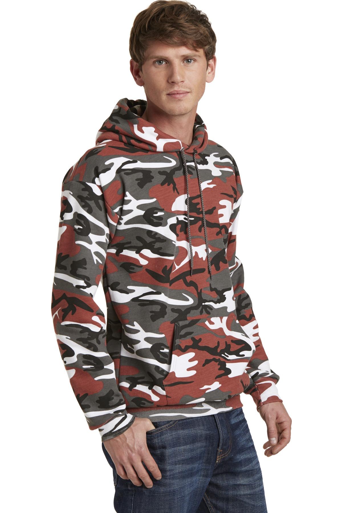 Port & Company ® Core Fleece Camo Pullover Hooded Sweatshirt PC78HC Sizes S-4XL