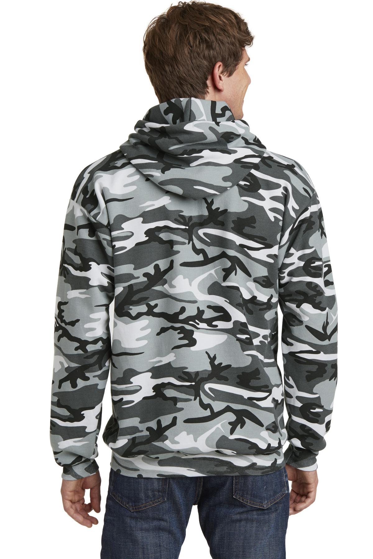 Port & Company ® Core Fleece Camo Pullover Hooded Sweatshirt PC78HC Sizes S-4XL