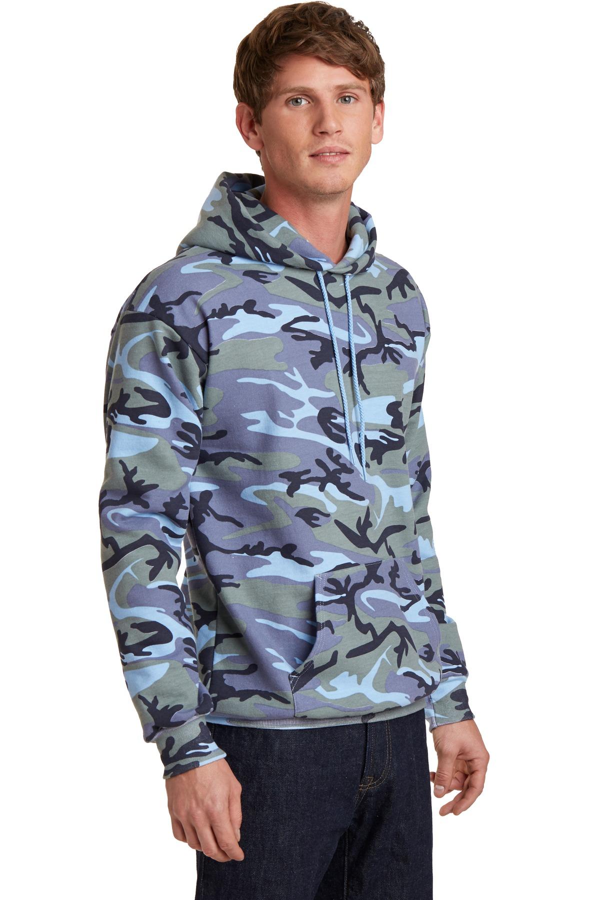 Port & Company ® Core Fleece Camo Pullover Hooded Sweatshirt PC78HC Sizes S-4XL