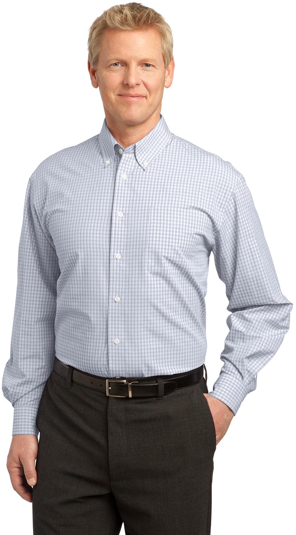 Camisa Port Authority ® patrón a cuadros fácil cuidado S639 para hombre tallas XS-4XL - Imagen 14 de 19