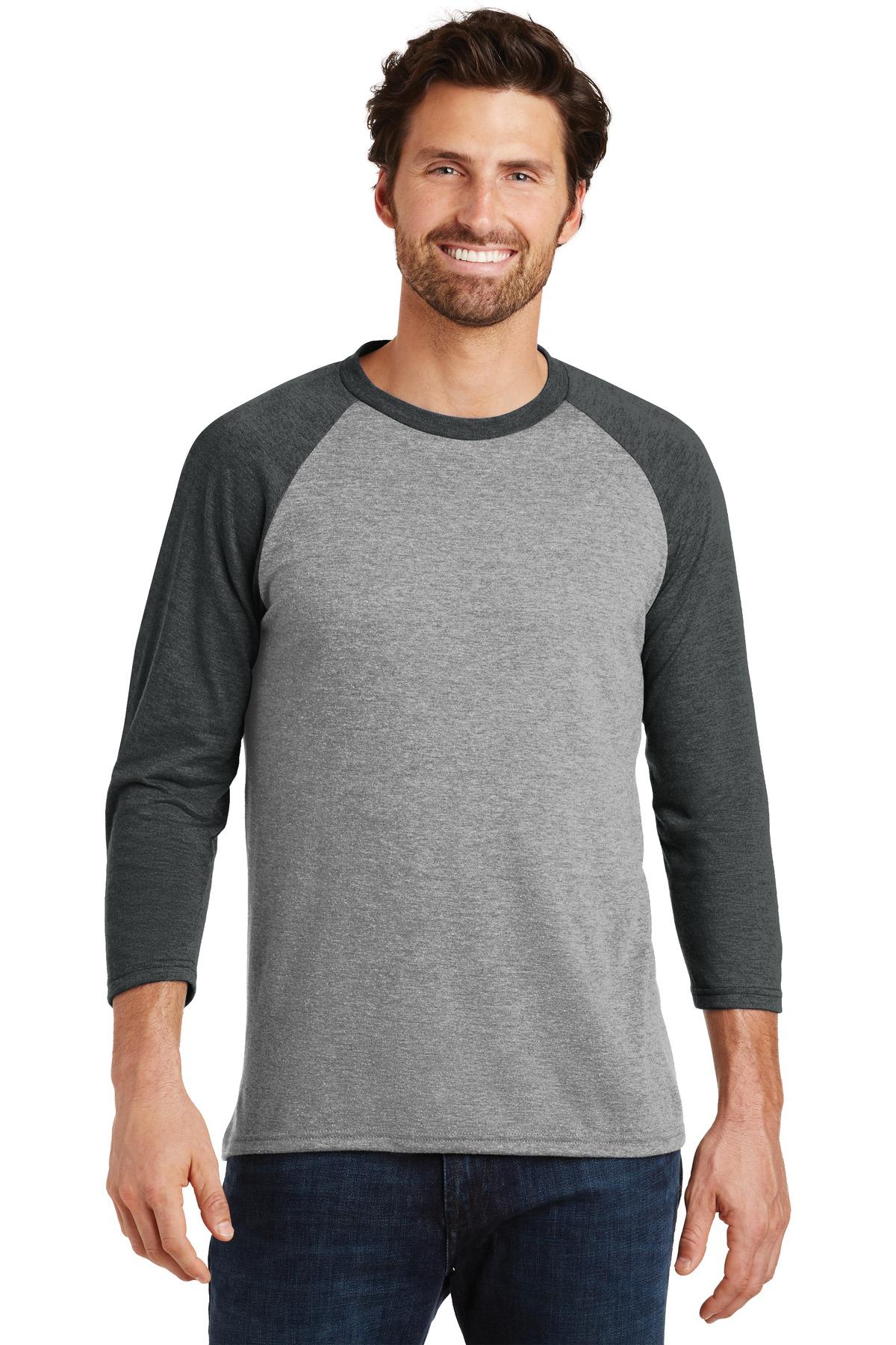 District ® Perfect Tri ® 3/4-Sleeve Raglan Mens Tee DM136 Sizes XS-4XL T-Shirt