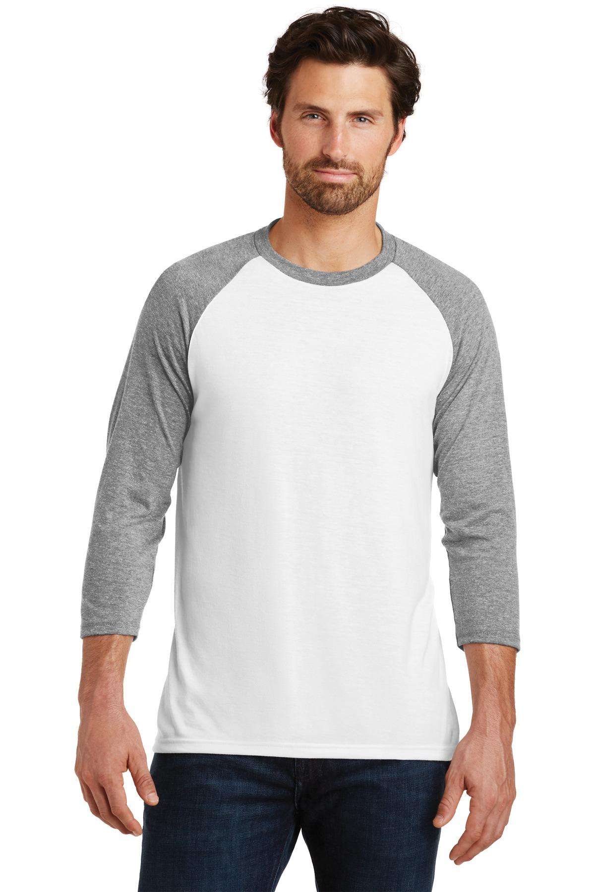 District ® Perfect Tri ® 3/4-Sleeve Raglan Mens Tee DM136 Sizes XS-4XL T-Shirt