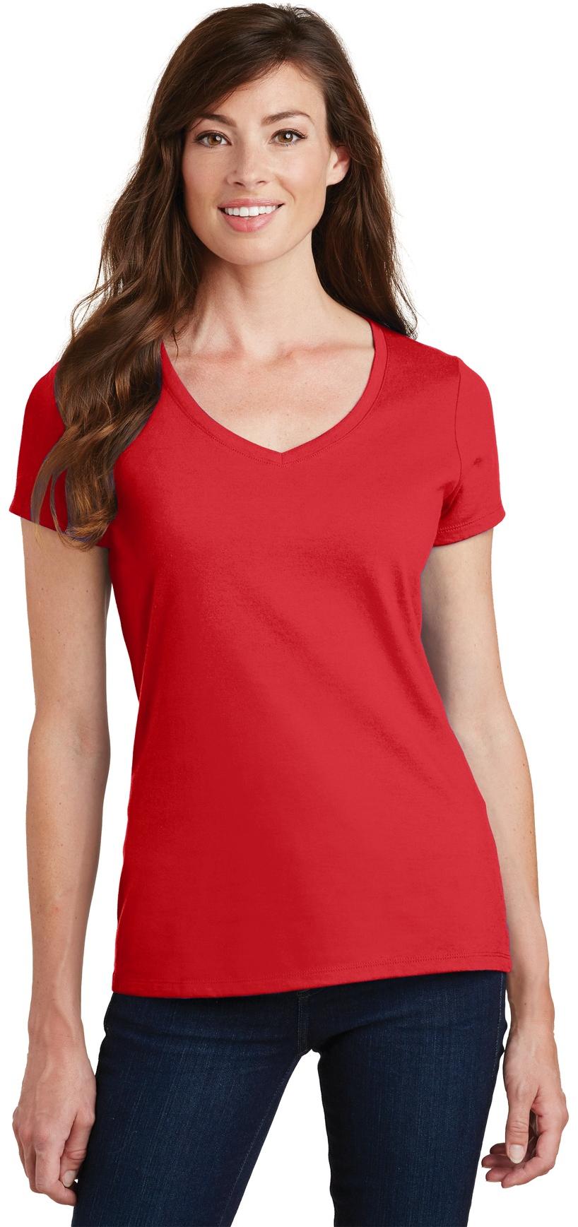 Port & Company ® Ladies Fan Favorite V-Neck Tee LPC450V Ladies Sizes XS-4XL