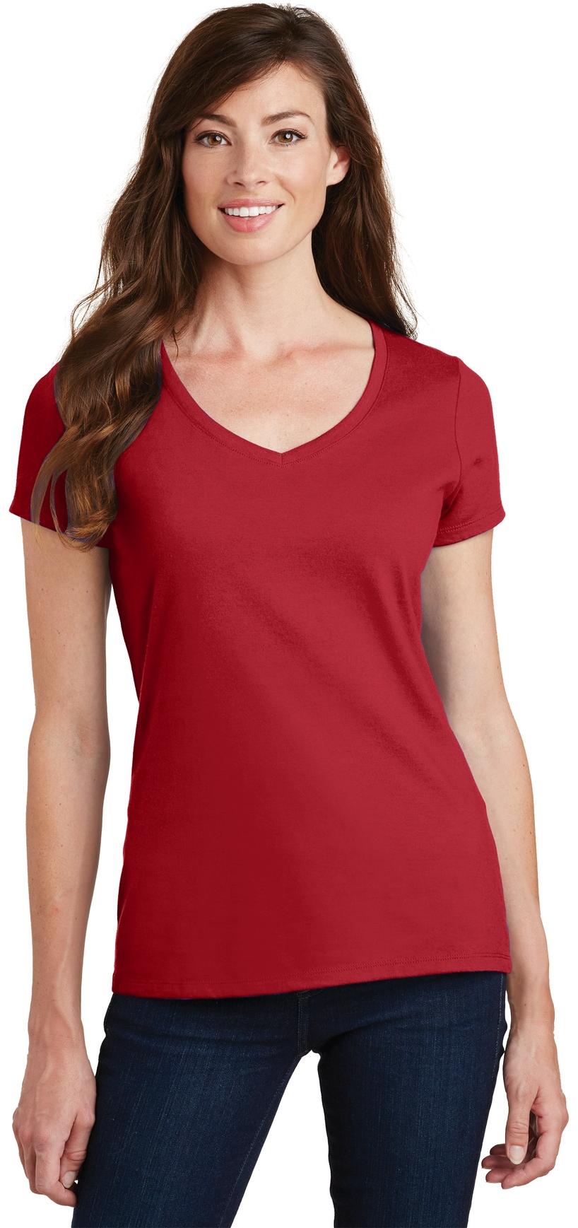 Port & Company ® Ladies Fan Favorite V-Neck Tee LPC450V Ladies Sizes XS-4XL