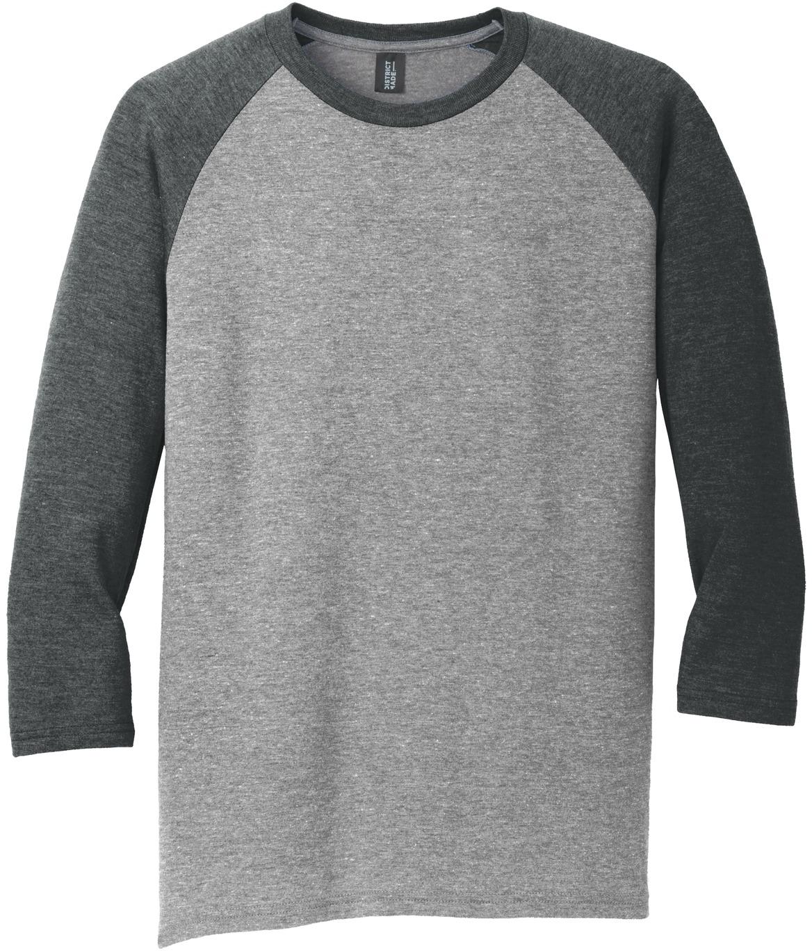 District ® Perfect Tri ® 3/4-Sleeve Raglan Mens Tee DM136 Sizes XS-4XL T-Shirt