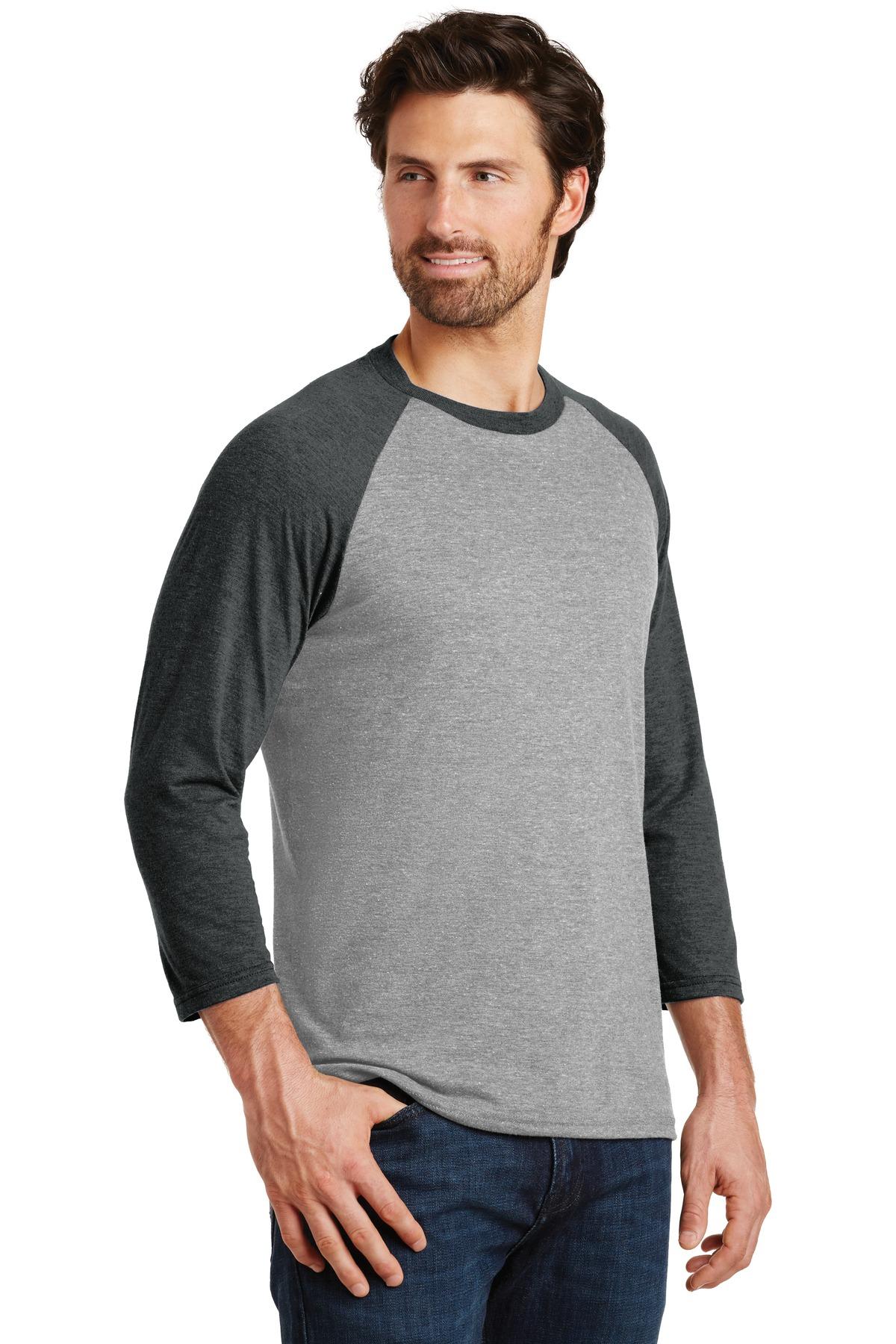 District ® Perfect Tri ® 3/4-Sleeve Raglan Mens Tee DM136 Sizes XS-4XL T-Shirt