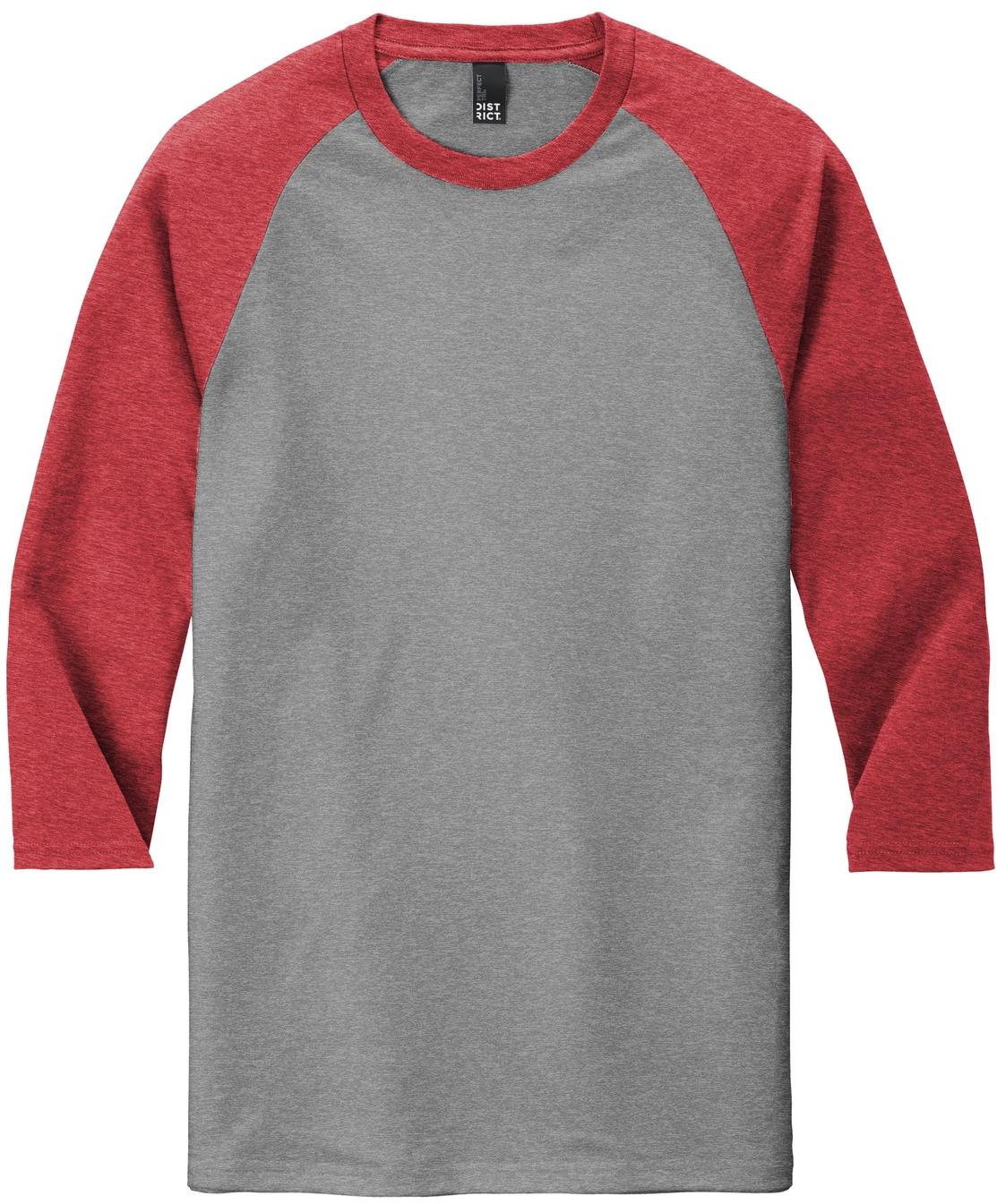 District ® Perfect Tri ® 3/4-Sleeve Raglan Mens Tee DM136 Sizes XS-4XL T-Shirt