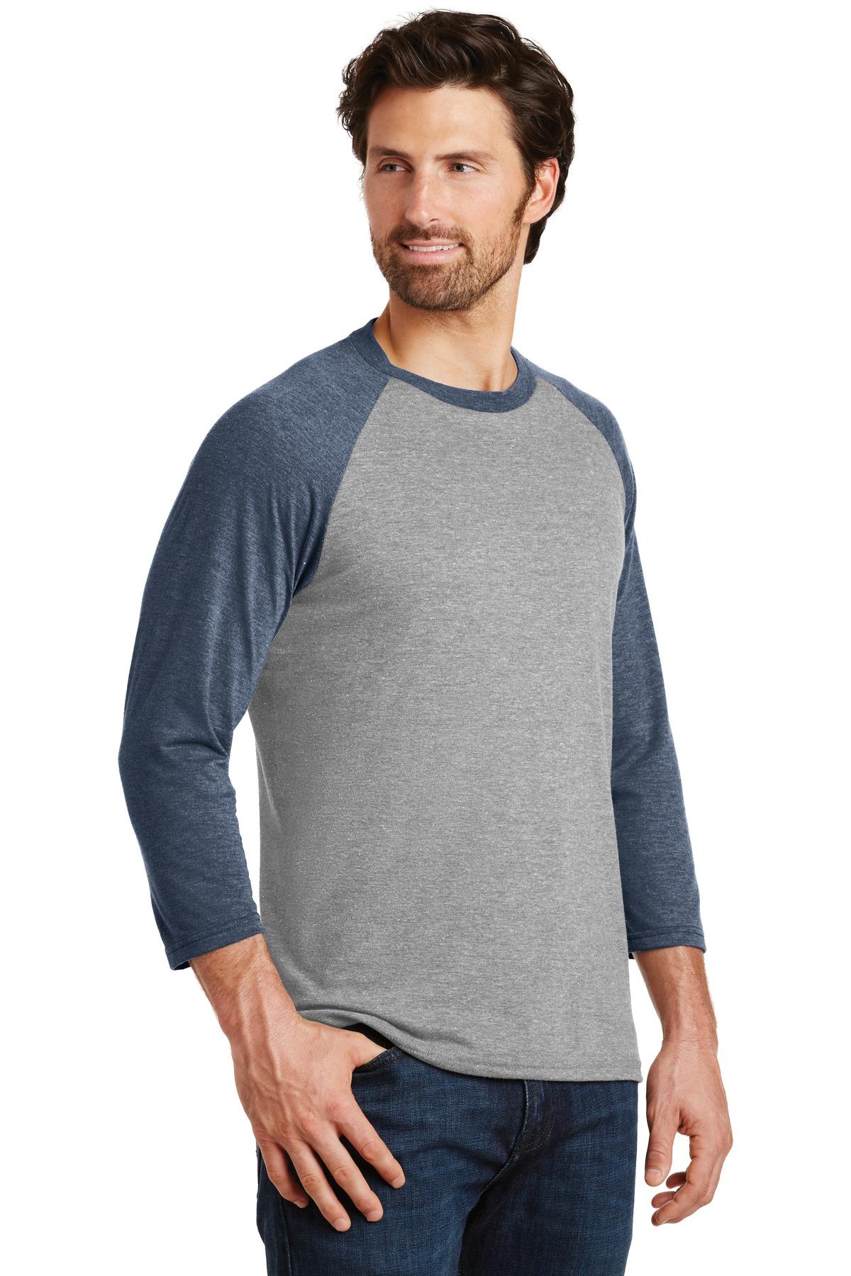 District ® Perfect Tri ® 3/4-Sleeve Raglan Mens Tee DM136 Sizes XS-4XL T-Shirt