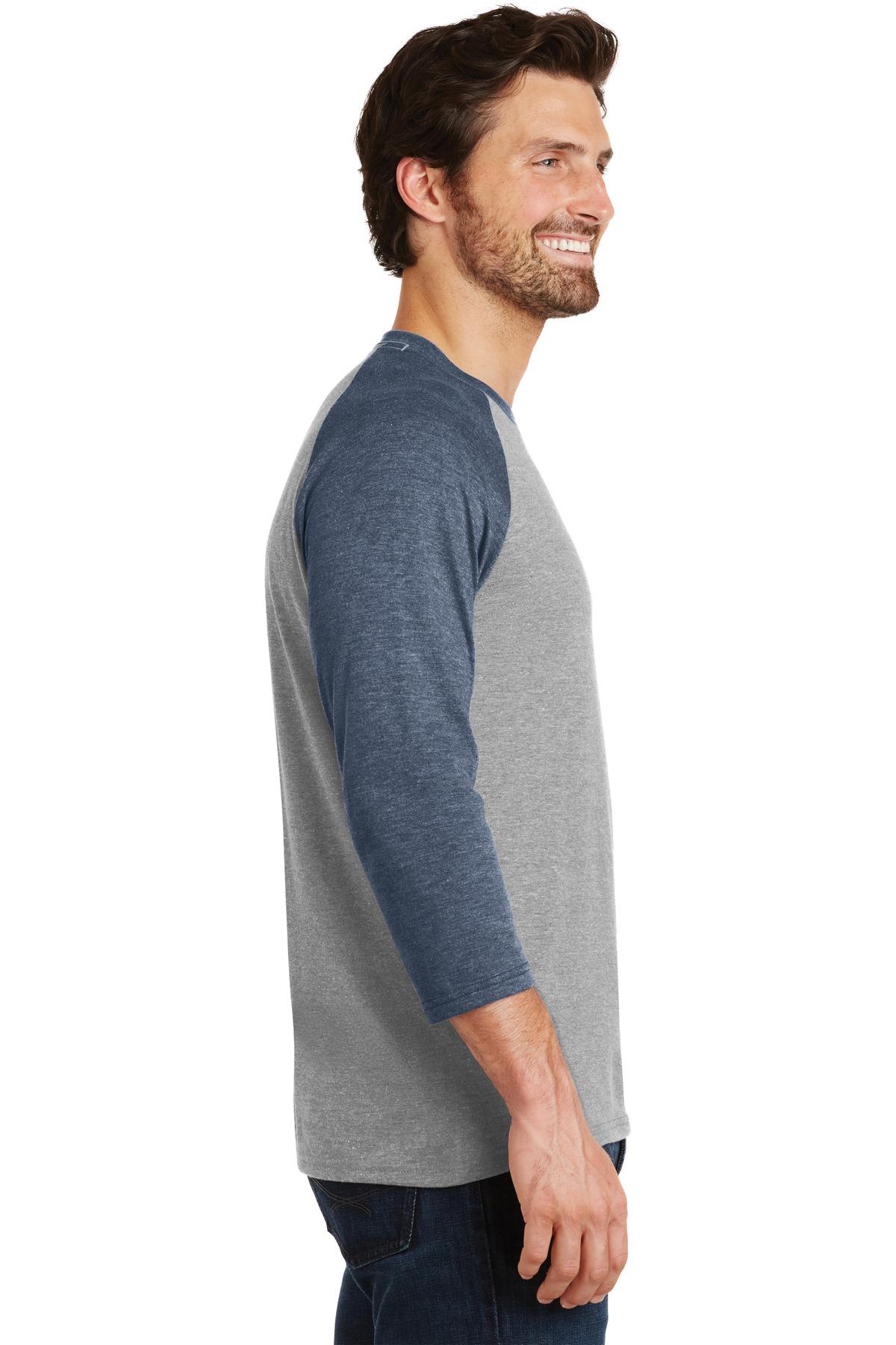 District ® Perfect Tri ® 3/4-Sleeve Raglan Mens Tee DM136 Sizes XS-4XL T-Shirt